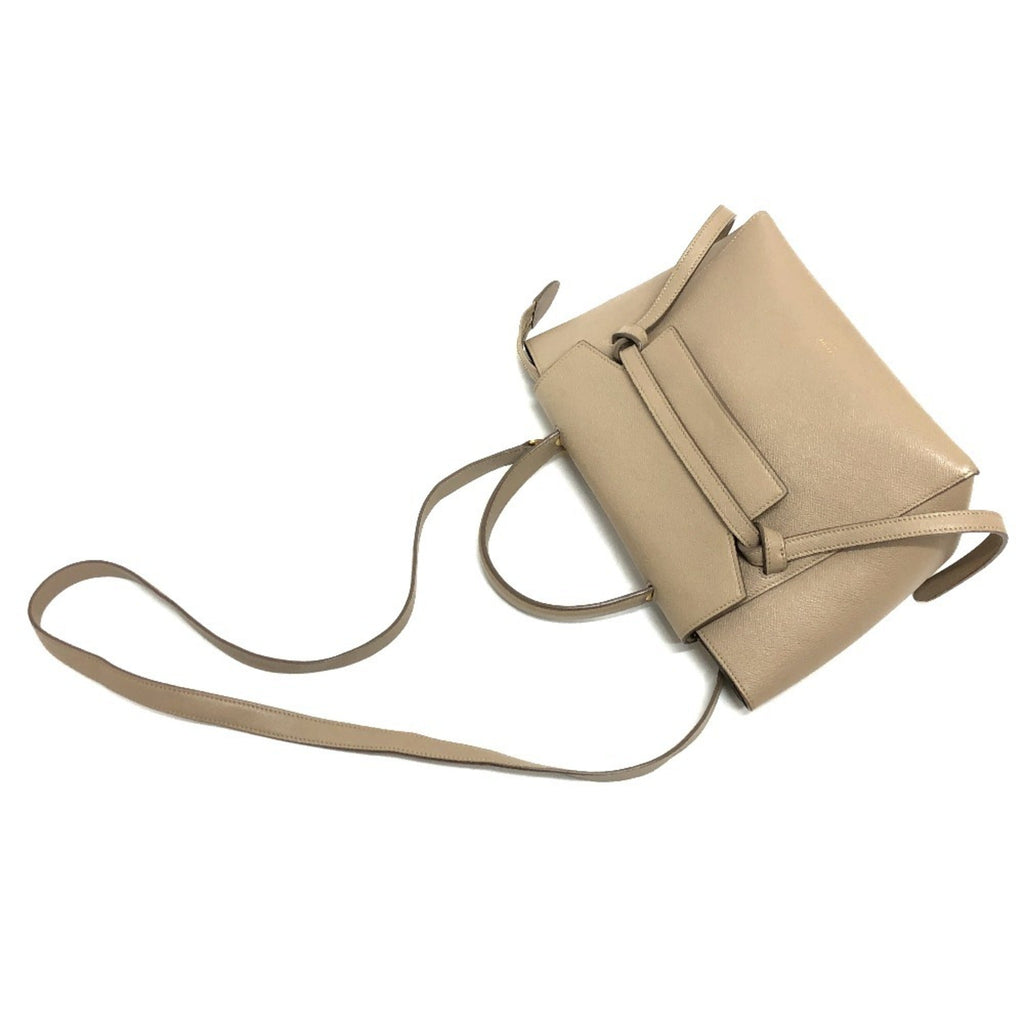 Celine Beige Leather Handbag Shoulder Bag