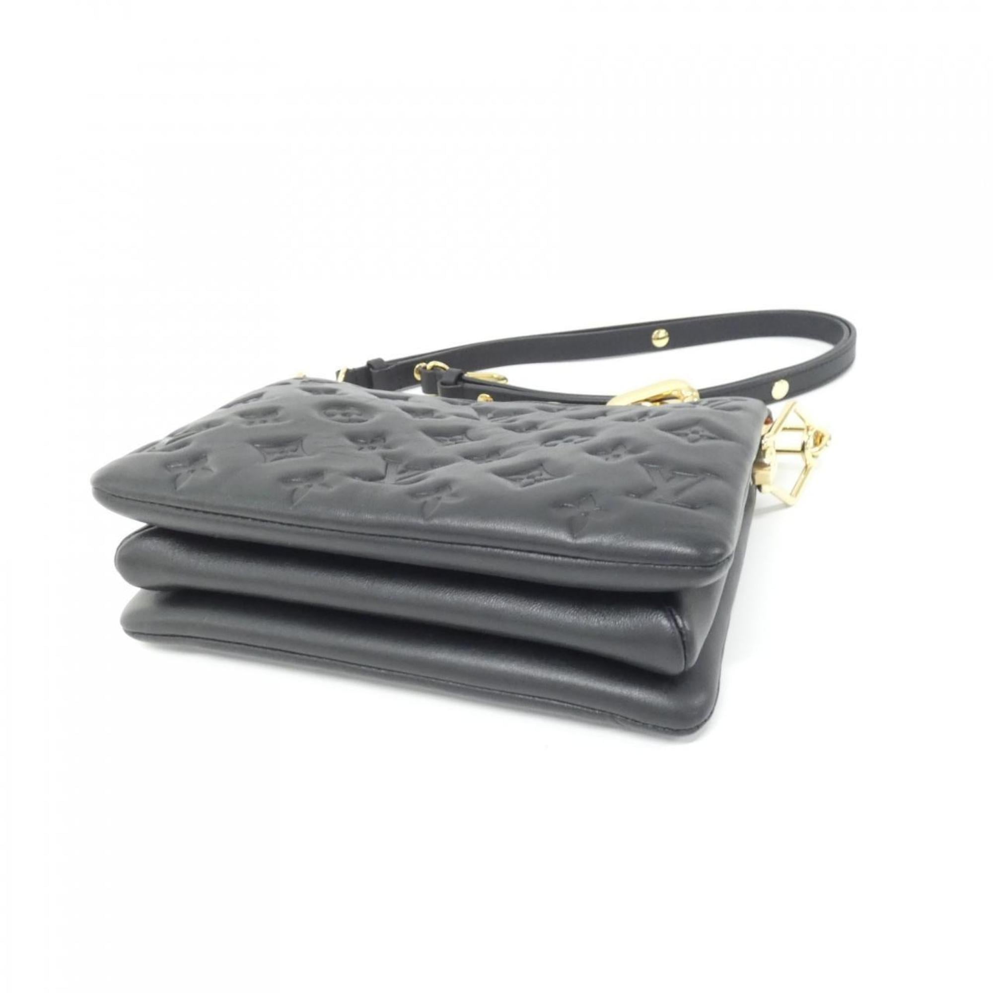 Louis Vuitton Black Leather Shoulder Bag