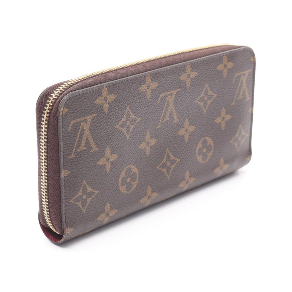 Louis Vuitton Brown Fuchsia Pink Coated Canvas Long Wallet