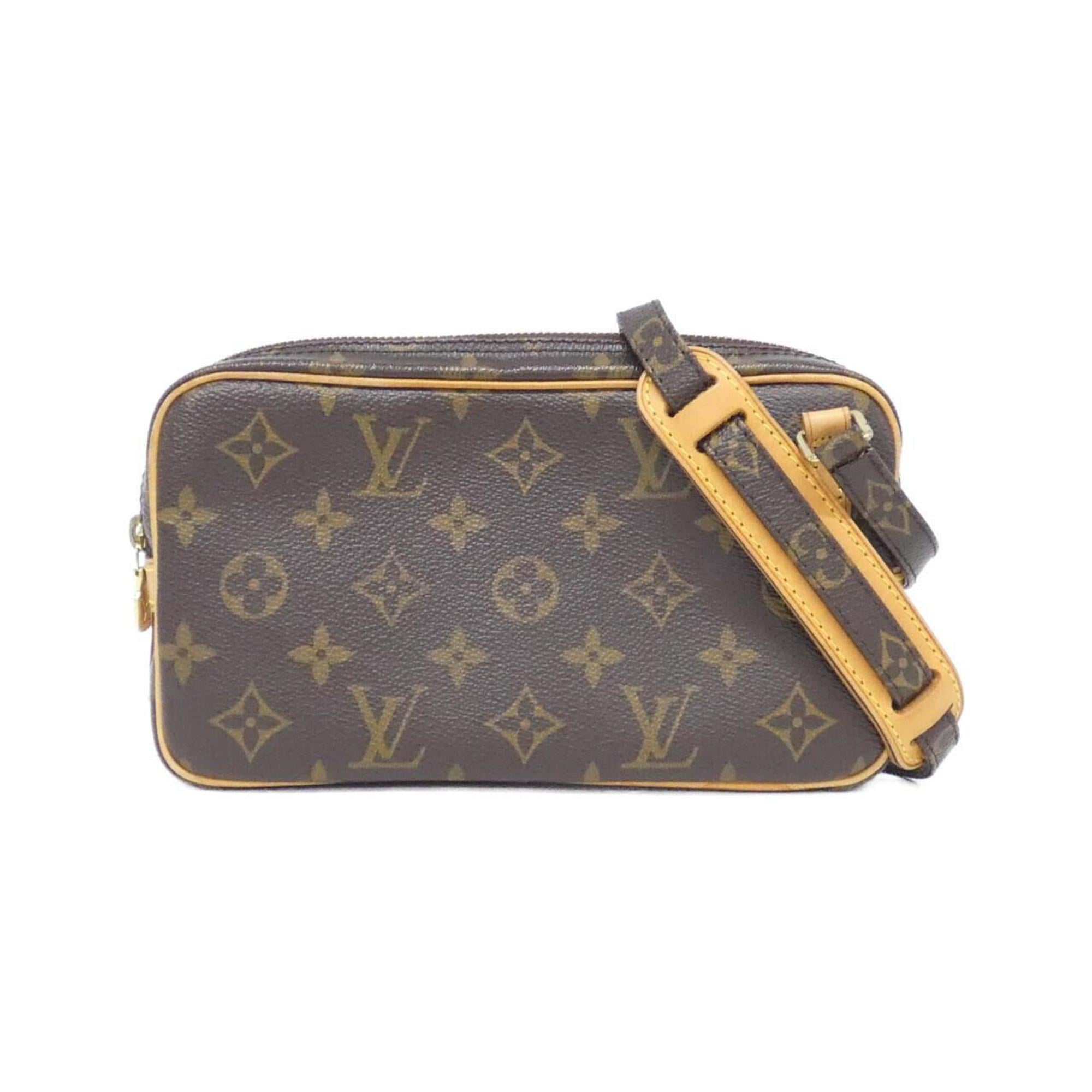 Louis Vuitton Brown Coated Canvas Shoulder Bag