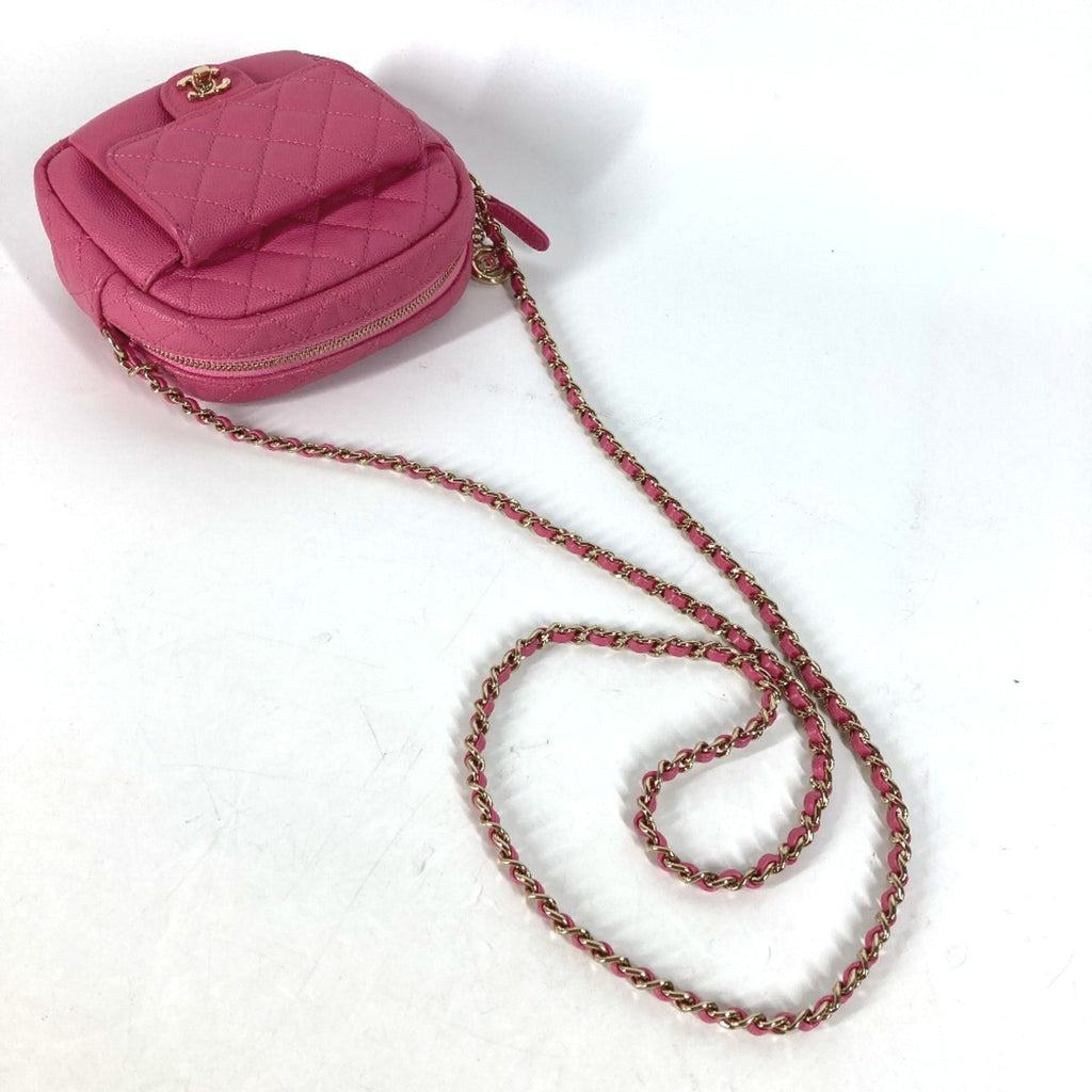 Chanel Pink Leather Shoulder Bag