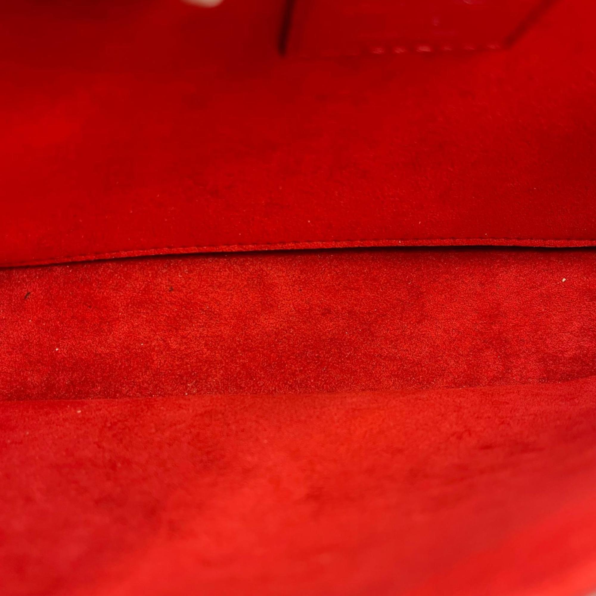 Louis Vuitton Red Color Leather Handbag Shoulder Bag