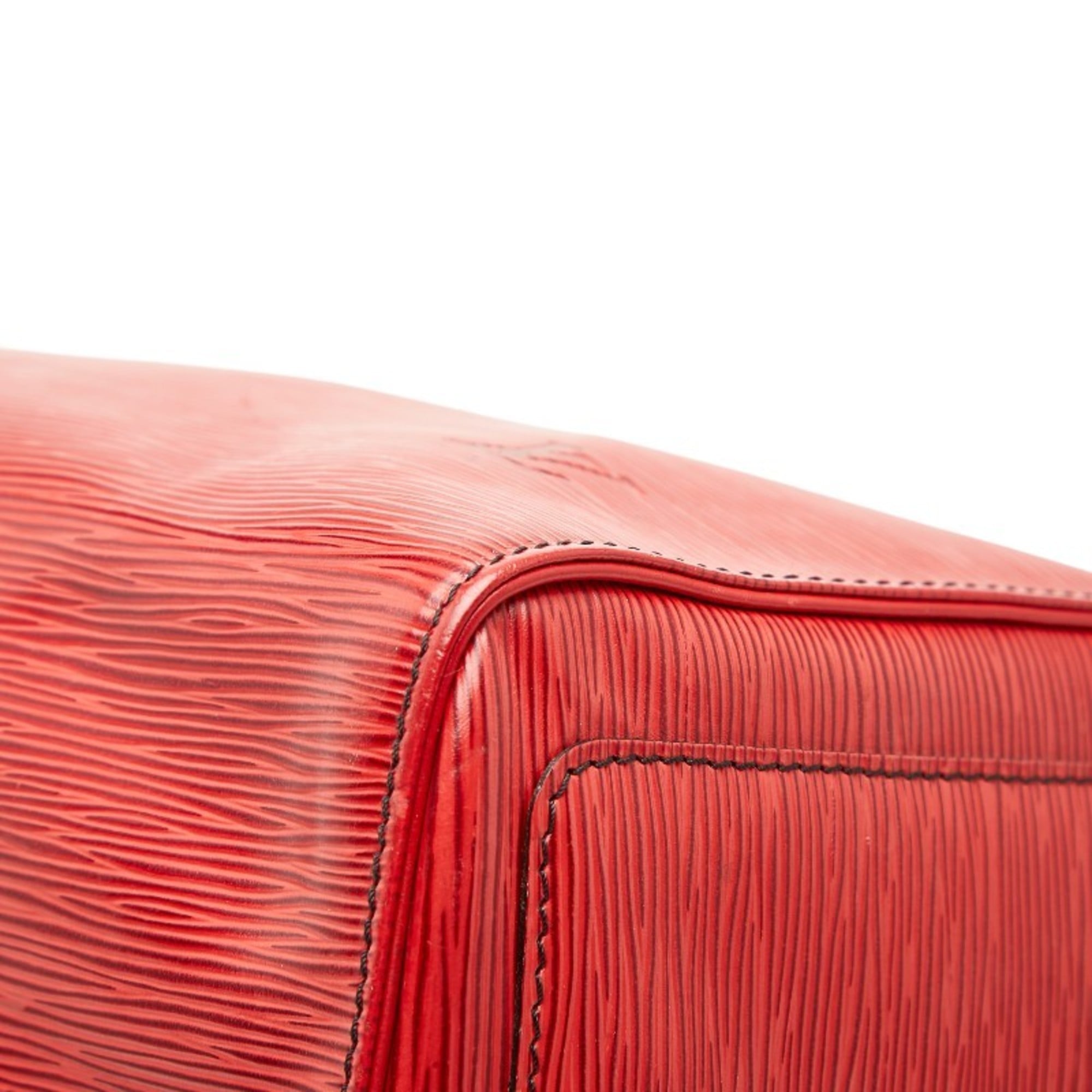 Louis Vuitton Epi Castilian Red Leather Boston Bag Handbag
