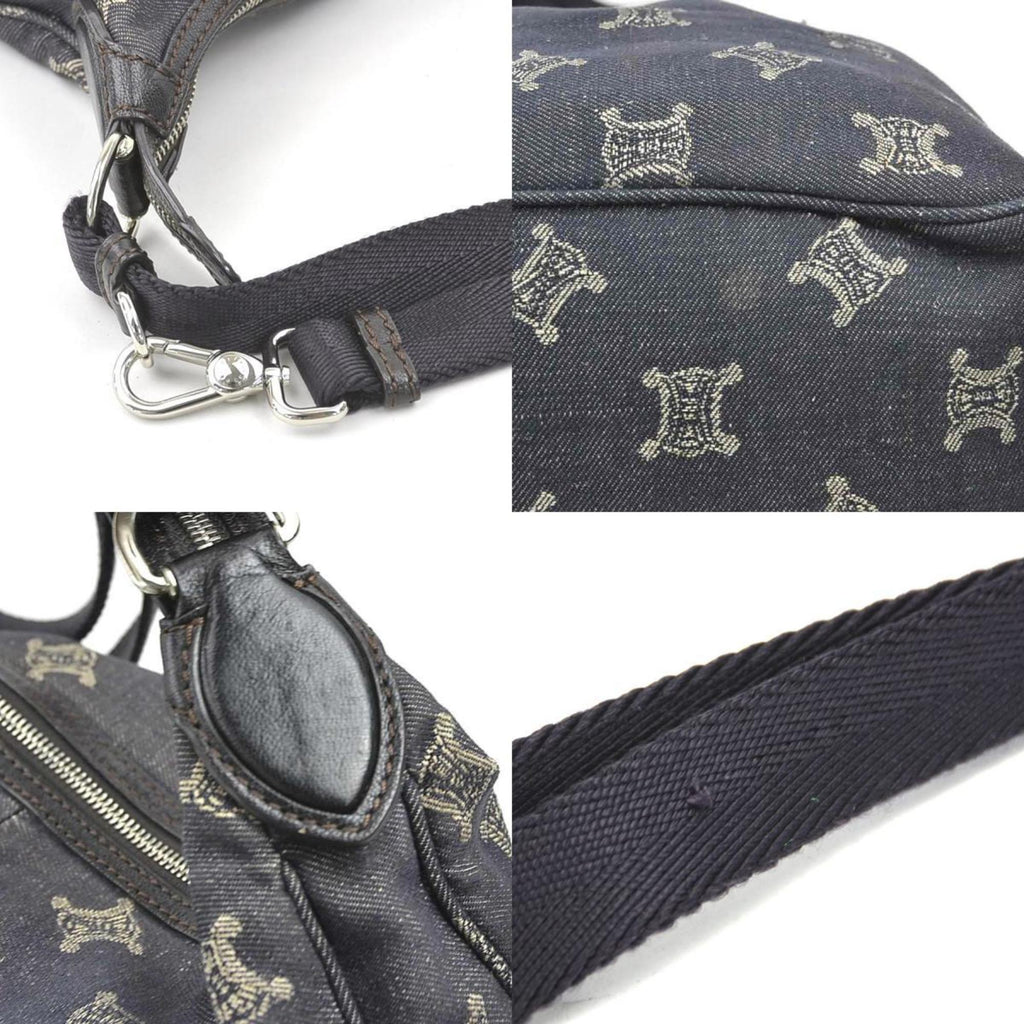 Celine Blue Denim Shoulder Bag
