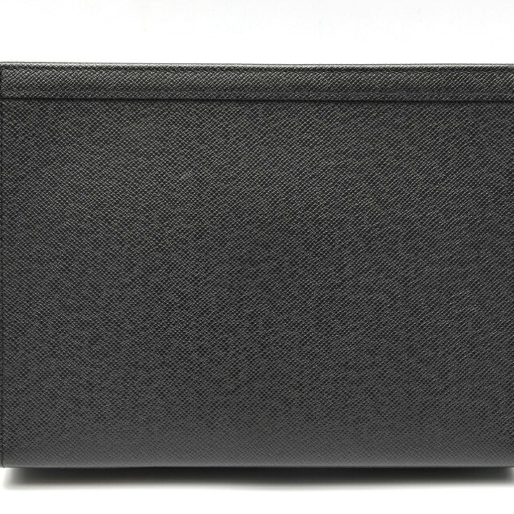 Louis Vuitton Black Taiga Leather Clutch Bag Pochette