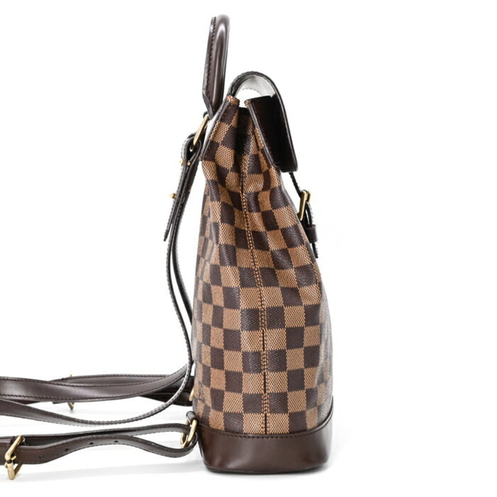 Louis Vuitton Brown Damier Canvas Damier Graphite Leather Backpack