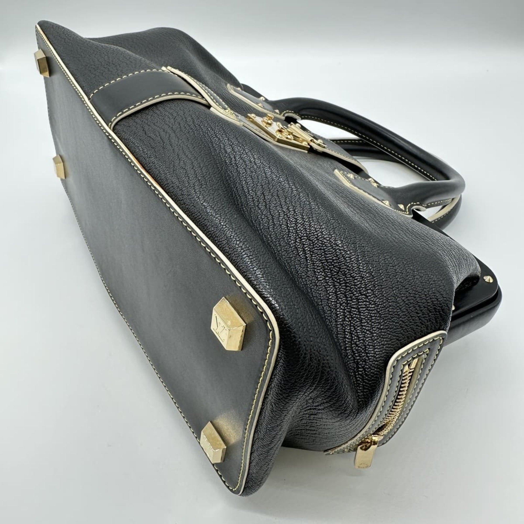 Louis Vuitton Black Suhali Leather Handbag