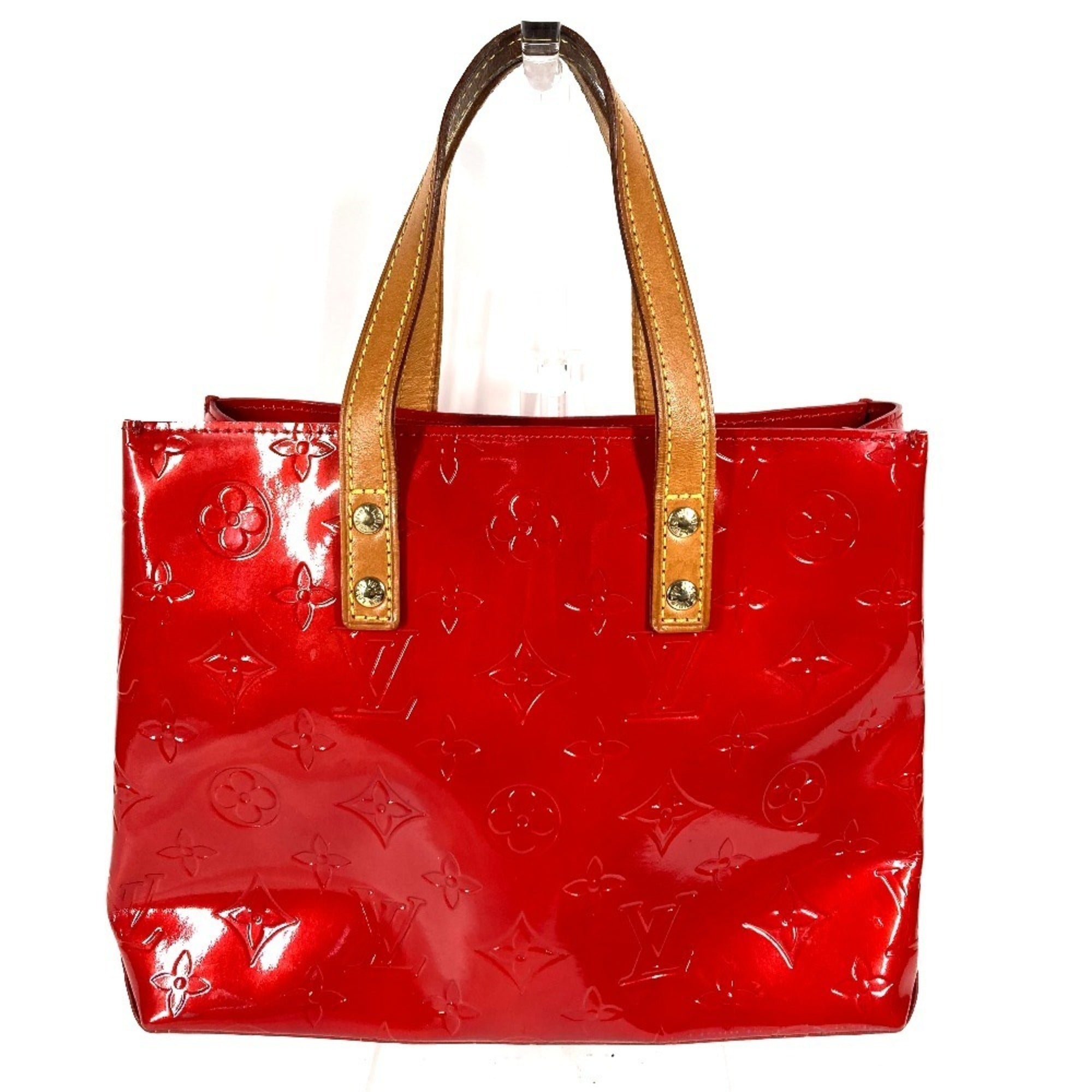 Louis Vuitton Red Color Rouge Monogram Vernis Handbag Tote Bag