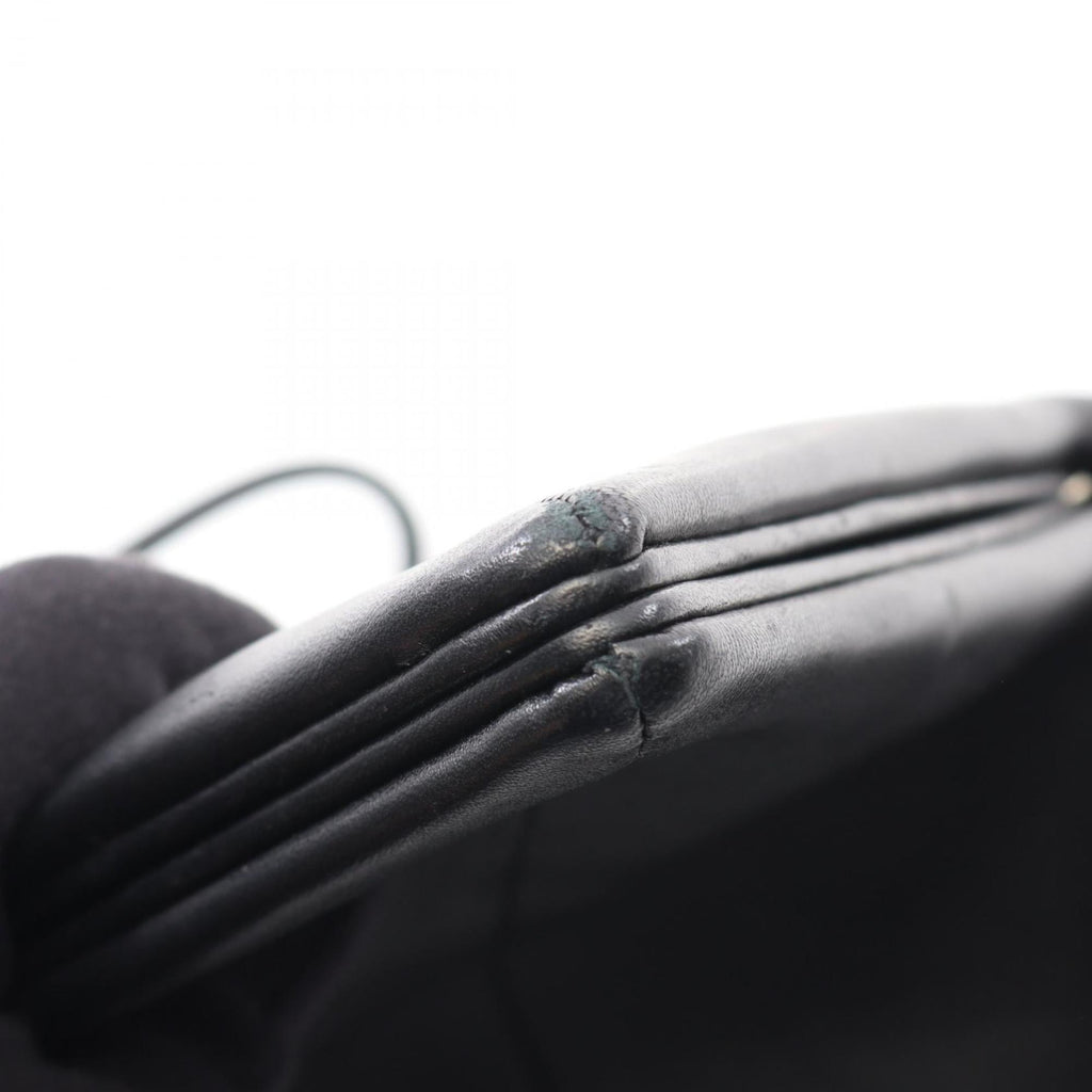 Bottega Veneta Black Leather Clutch Bag