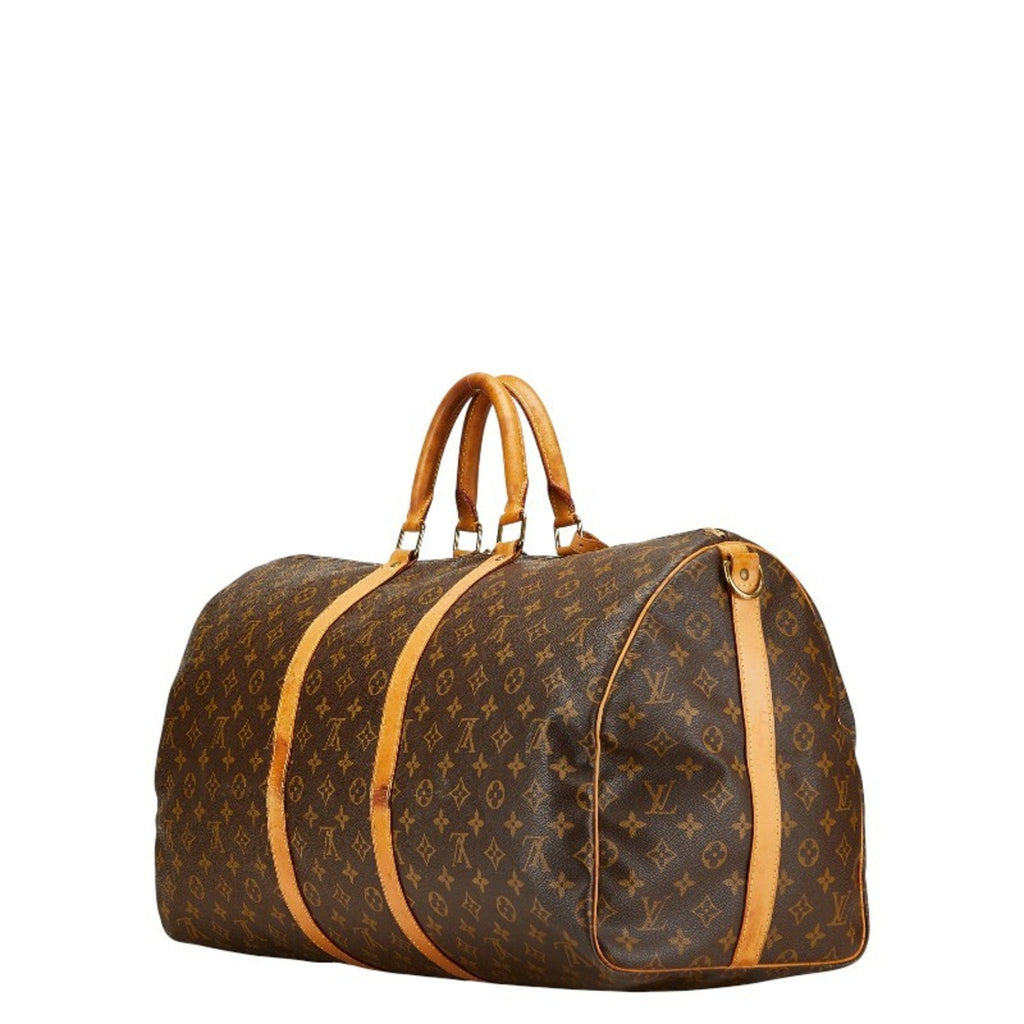 Louis Vuitton Monogram Brown Pvc Leather Boston Bag Shoulder Bag