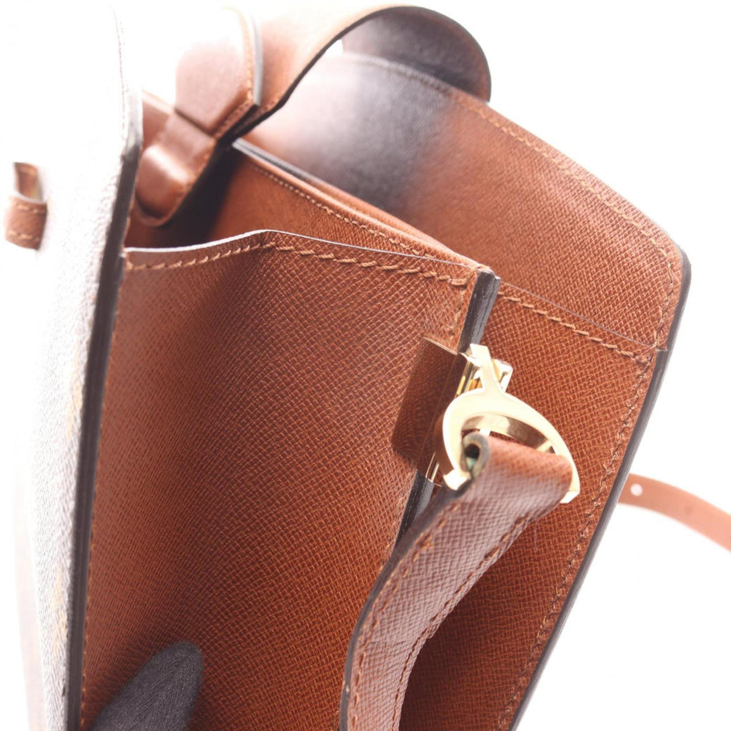 Louis Vuitton Brown Monogram Coated Canvas Leather Shoulder Bag
