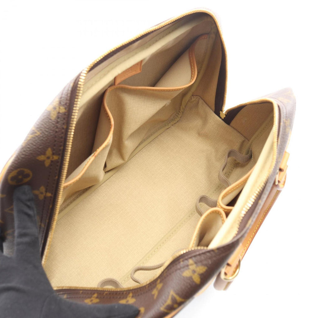 Louis Vuitton Monogram Brown Coated Canvas Leather Handbag