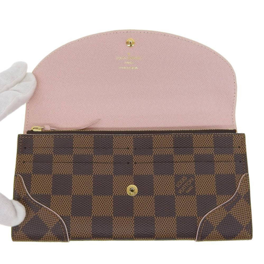 Louis Vuitton Damier Portefeuille Long Wallet with Kaisahock Pink Rose Ballerine N61227