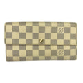 Louis Vuitton White Damier Azur Long Wallet (Tri-Fold)