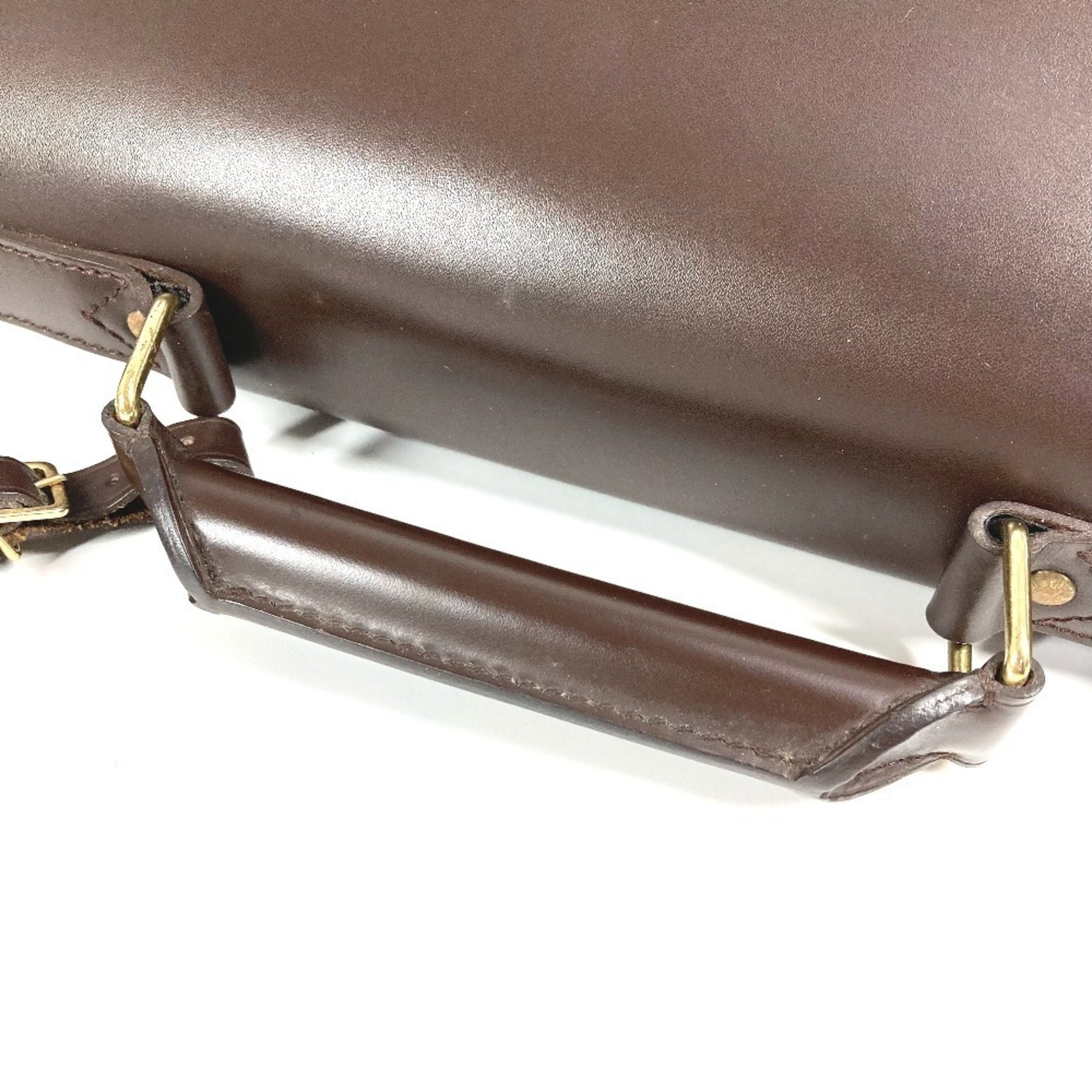 Louis Vuitton Brown Damier Canvas Ebene Damier Canvas Boston Bag Handbag Shoulder Bag