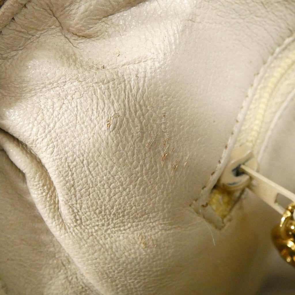 Chanel Beige Grained Calfskin Shoulder Bag