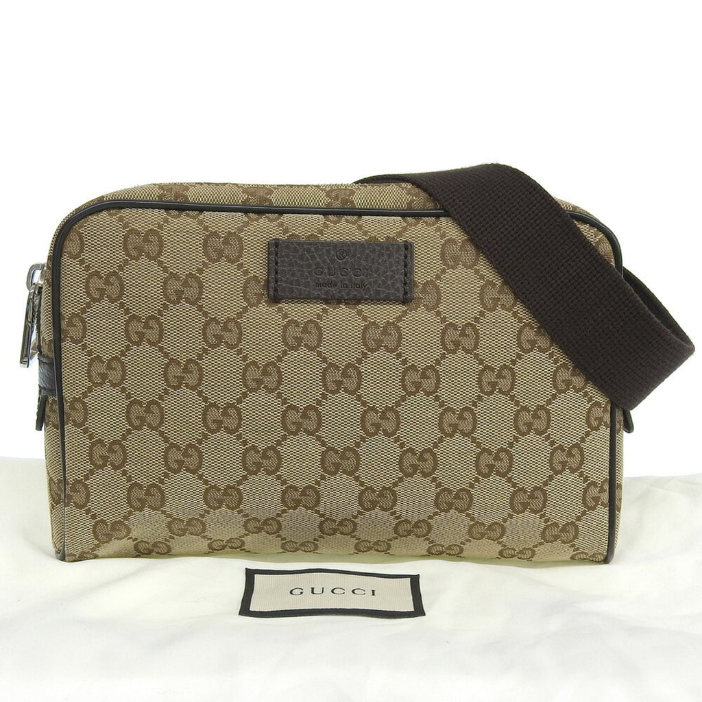 Gucci Beige Canvas Pouch Sling Bag (Pre-Owned)