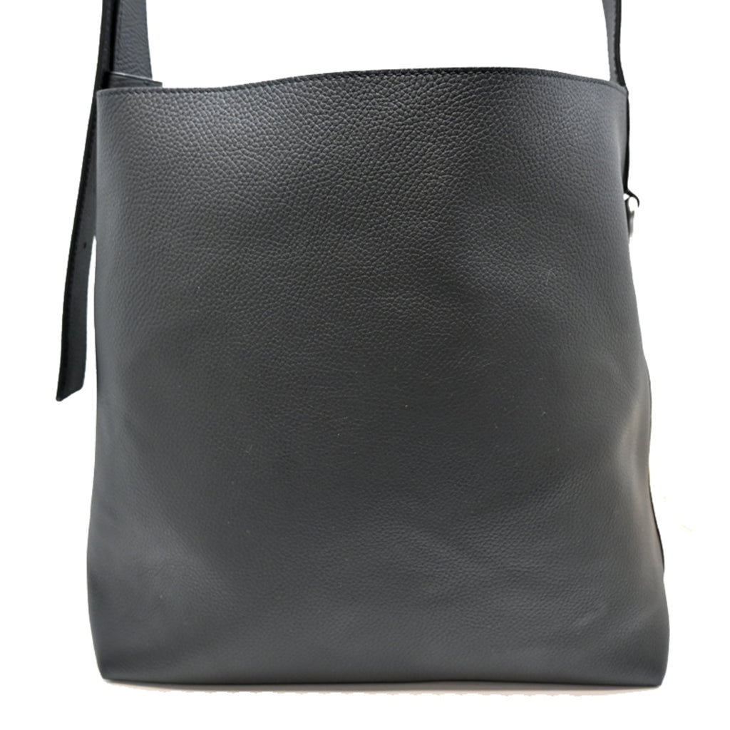 Louis Vuitton Black Noir Leather Pouch Tote Bag
