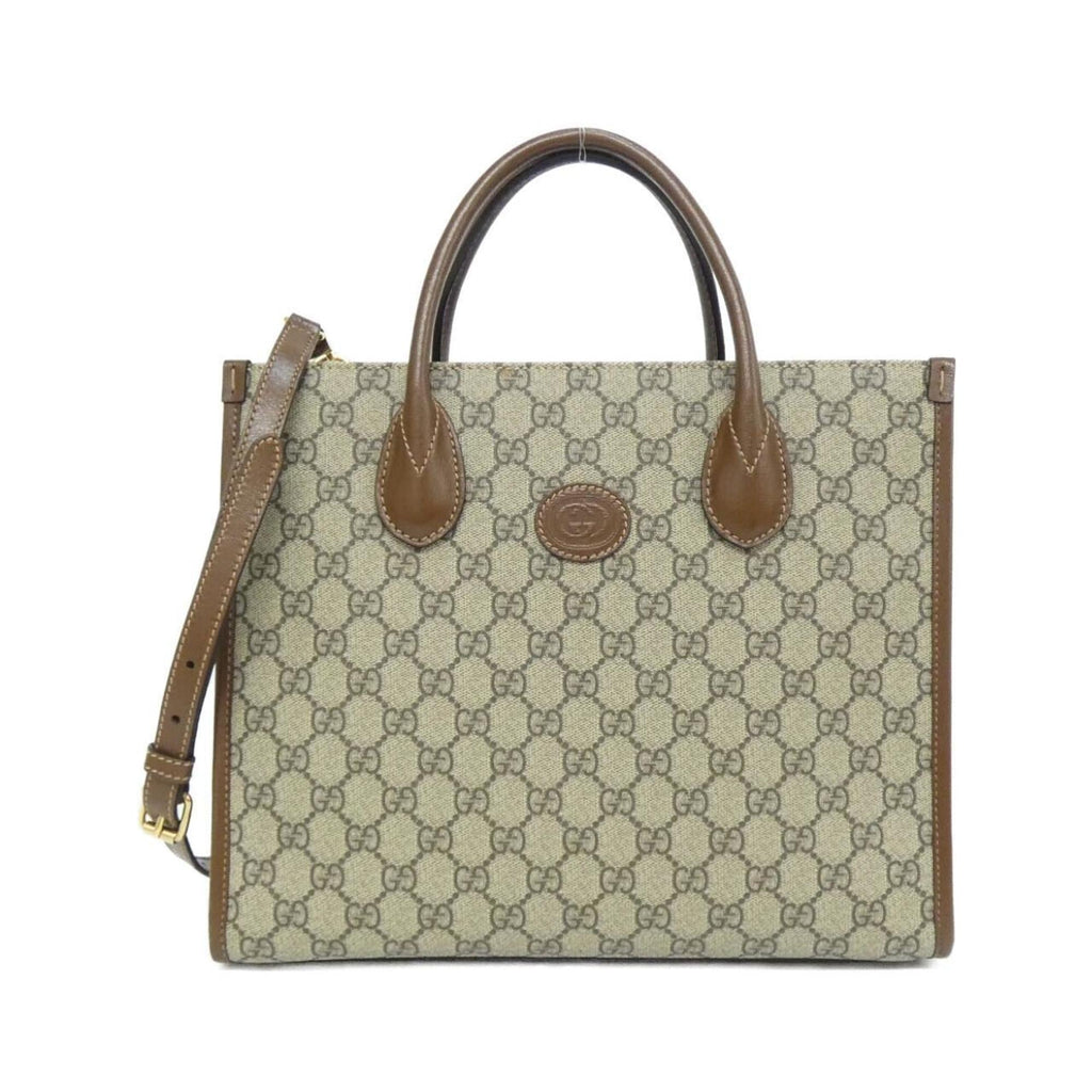 Gucci Beige Brown Gg Supreme Handbag (Pre-Owned)