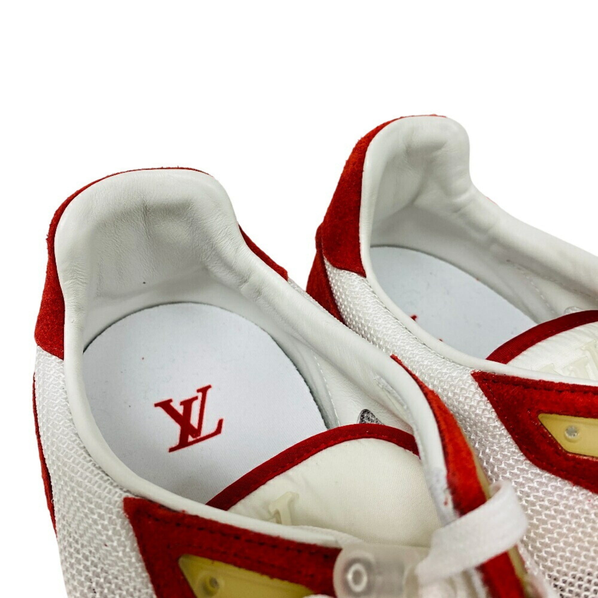 Louis Vuitton Red Color White Sneakers