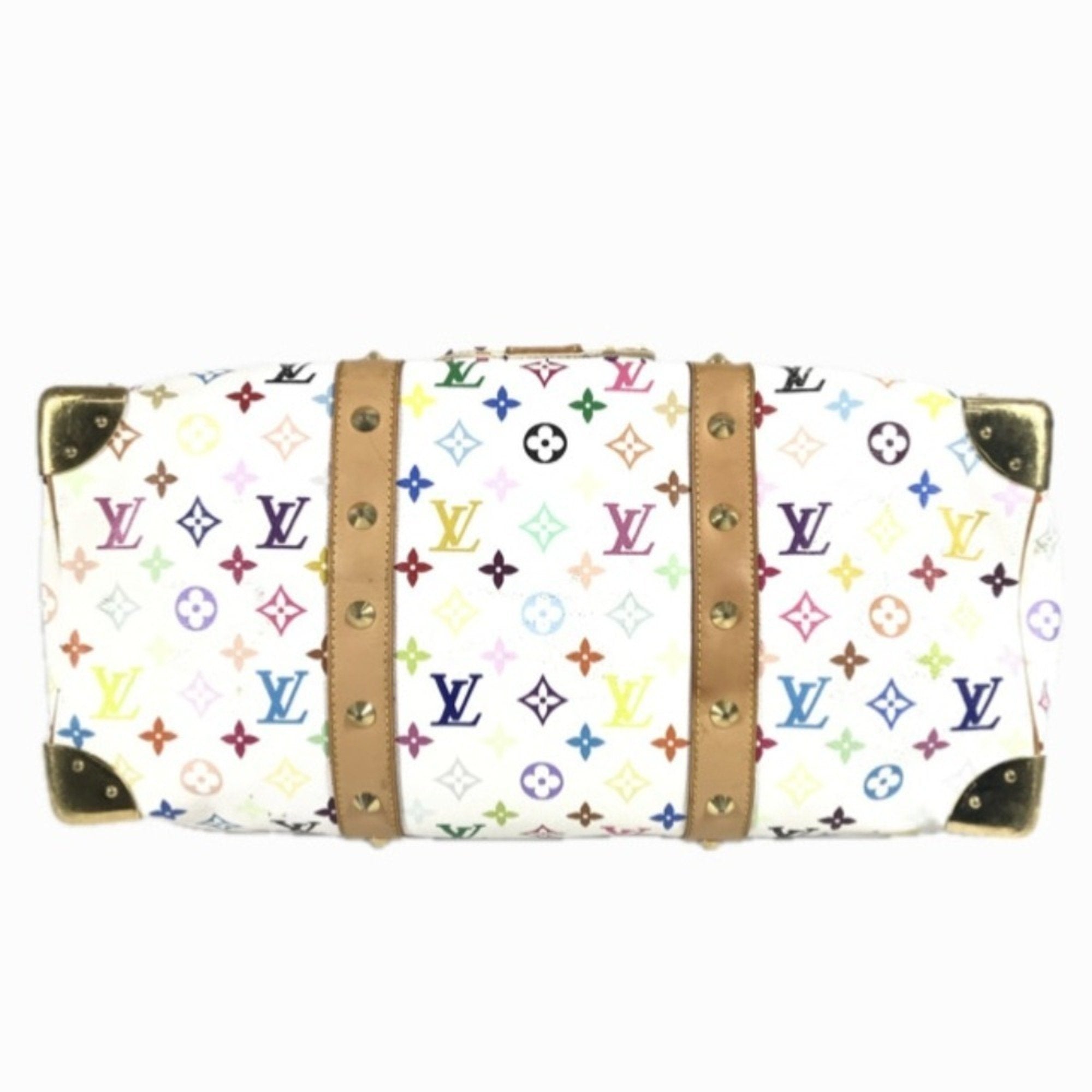 Louis Vuitton Blanc Monogram Multi-Color White Monogram Multicolore Boston Bag Handbag