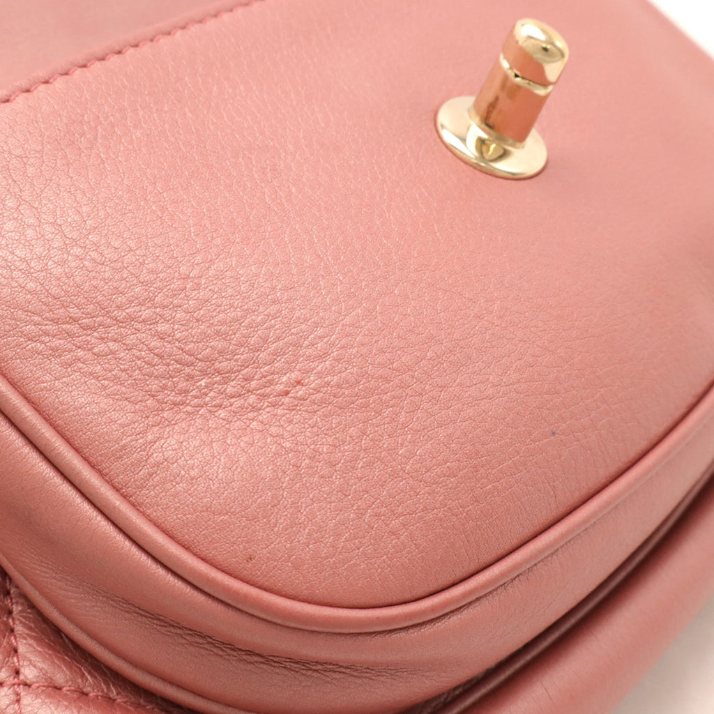 Chanel Matelasse Pink Leather Pouch Sling Bag
