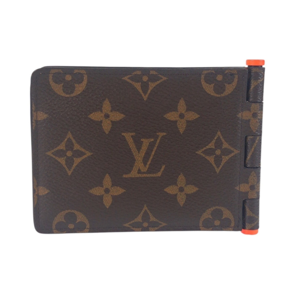 Louis Vuitton Brown Monogram Orange Pvc Leather Bill Wallet