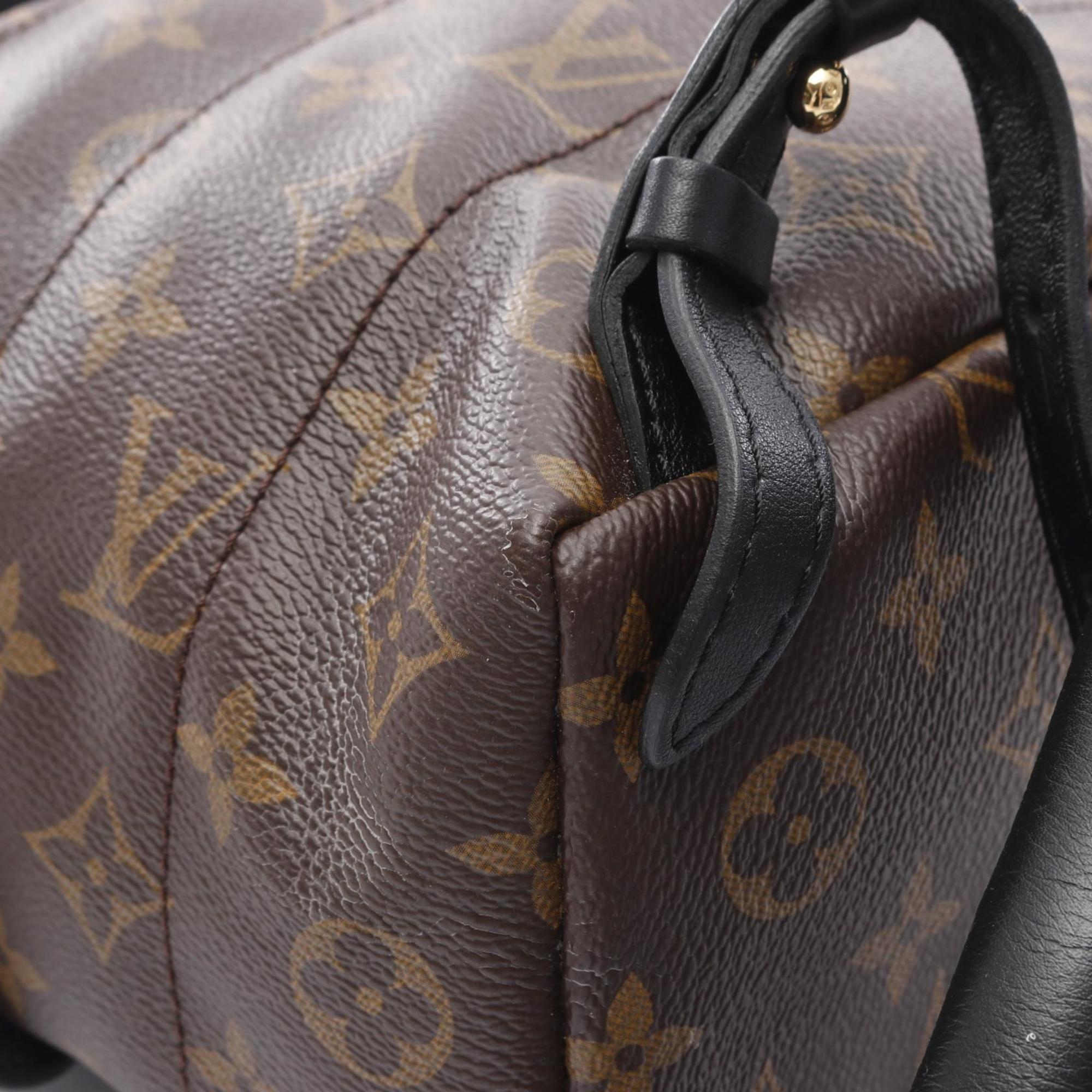 Louis Vuitton Black Brown Pvc Coated Canvas Leather Backpack