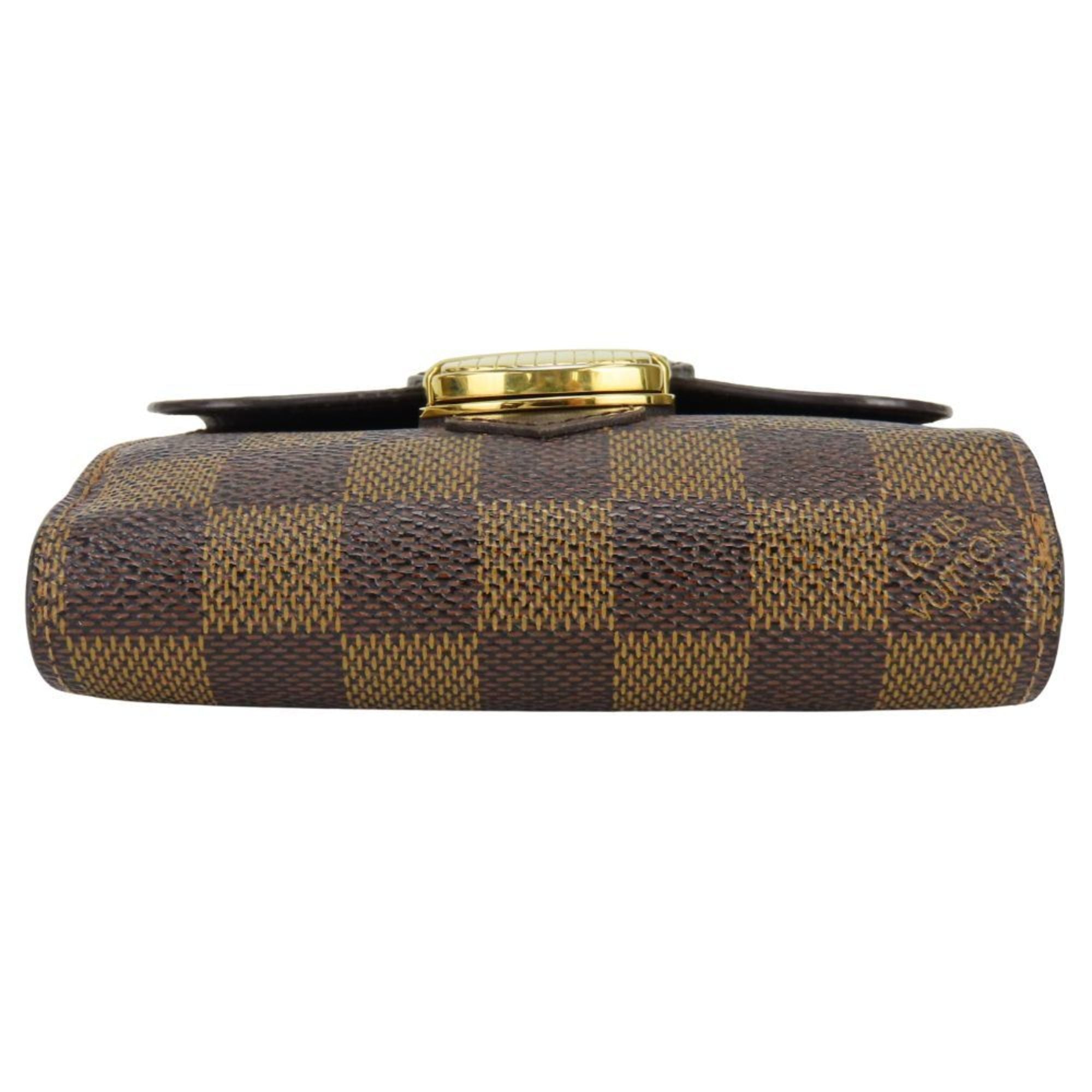 Louis Vuitton Brown Damier Canvas Ebene Damier Canvas Wallet (Tri-Fold)