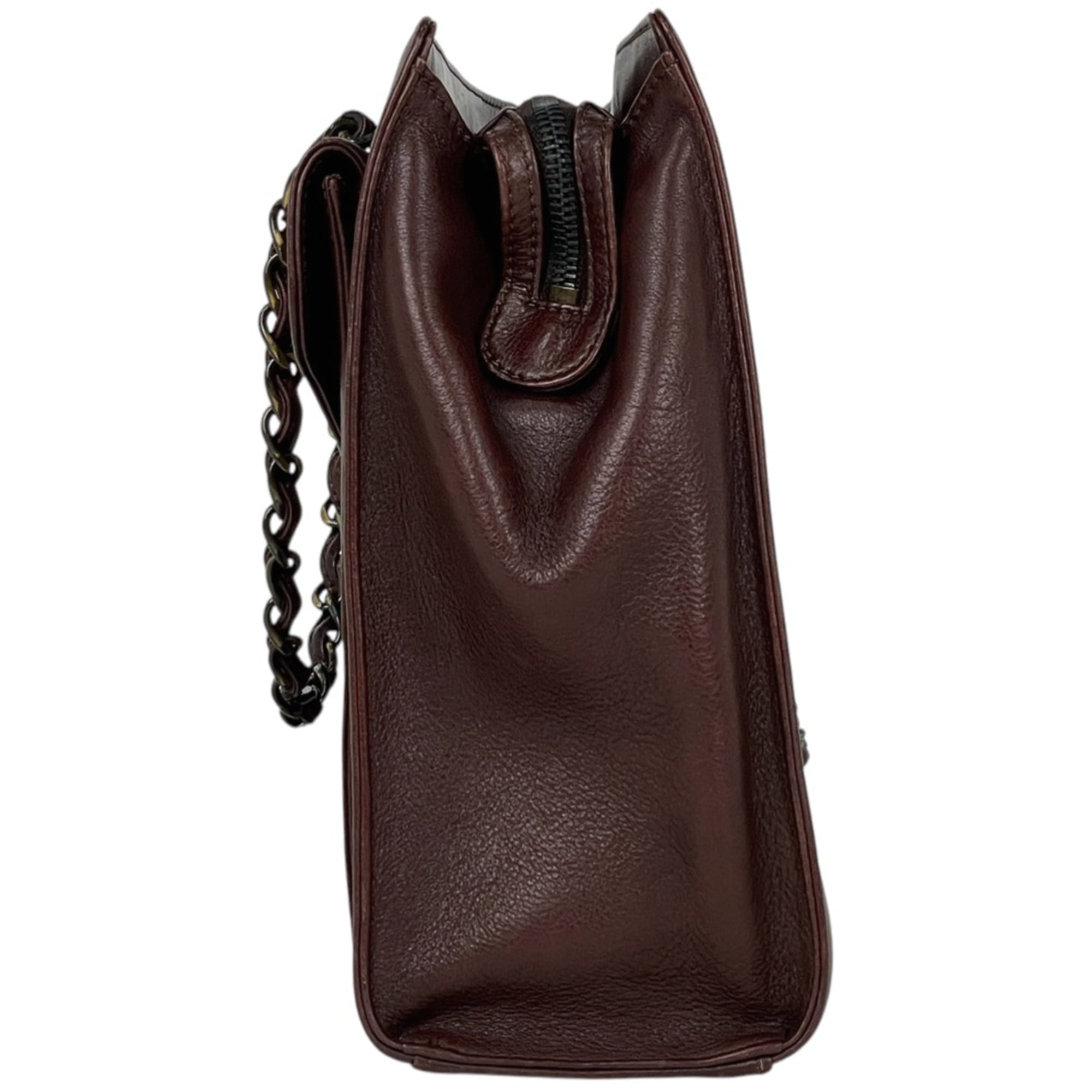 Chanel Brown Leather Handbag Tote Bag
