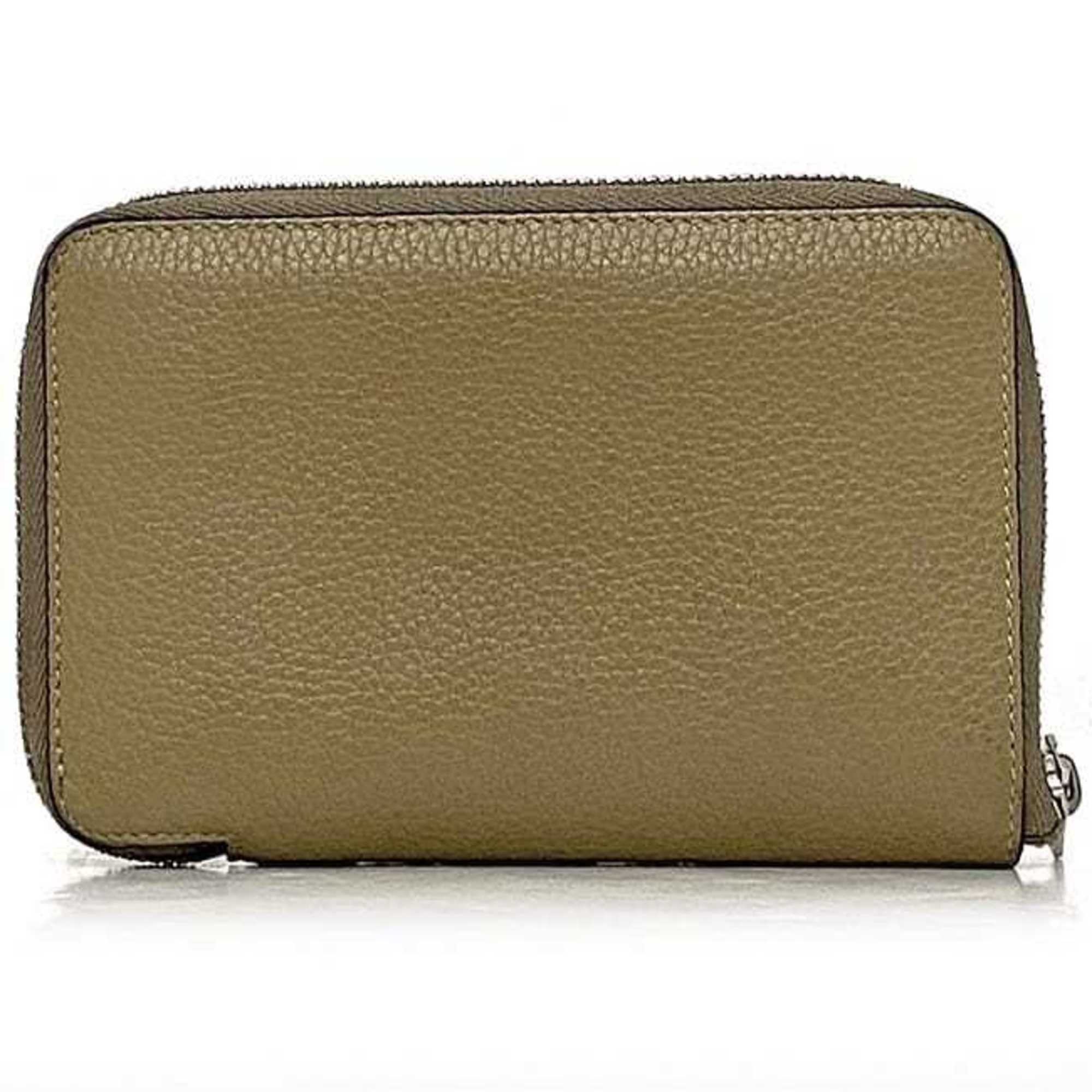 Celine Beige Leather Wallet (Bi-Fold)