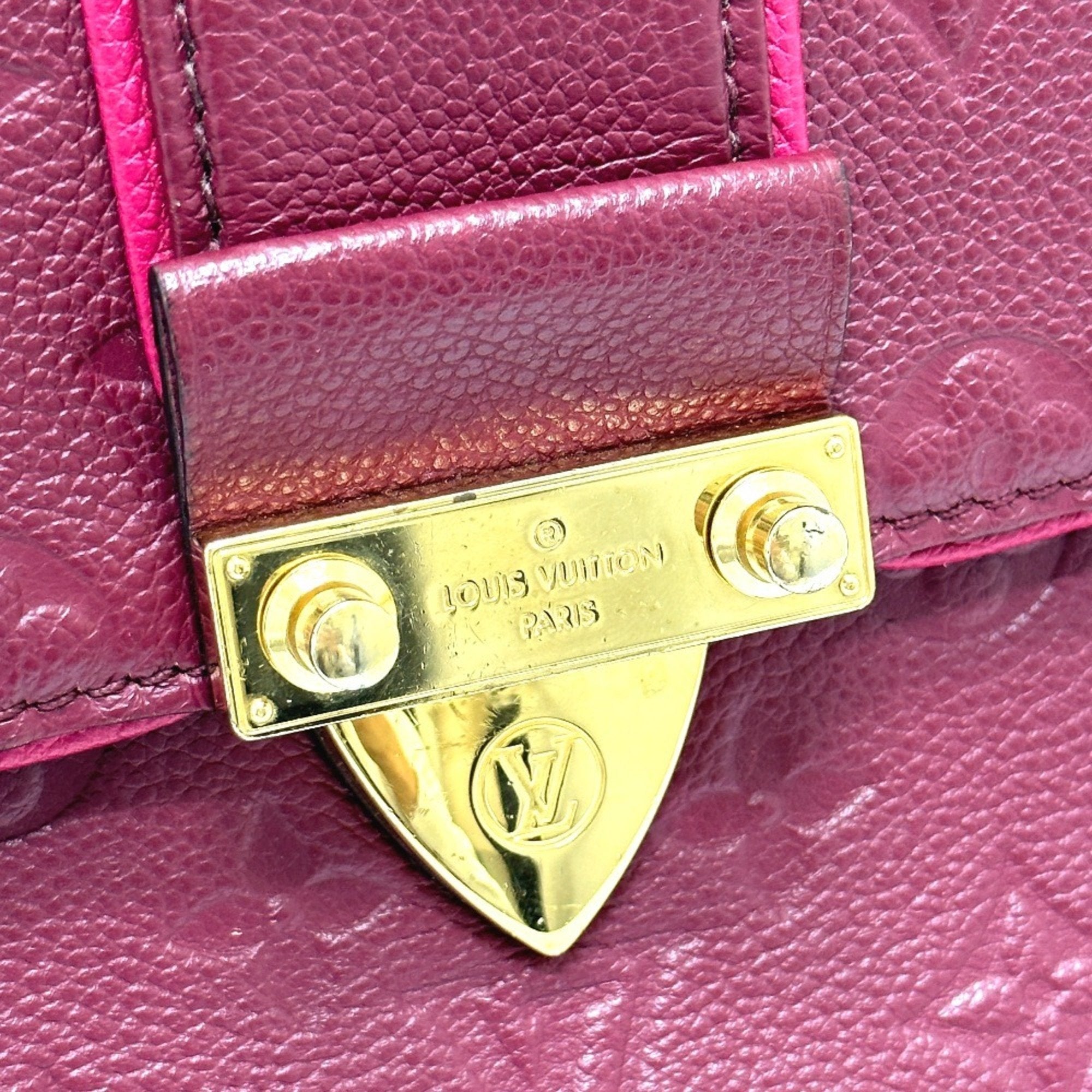 Louis Vuitton Red Color Monogram Empreinte Pochette Shoulder Bag