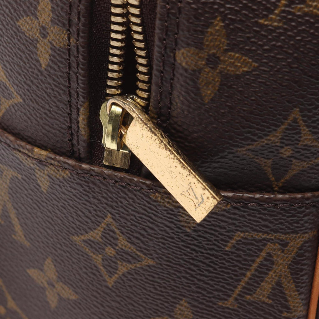 Louis Vuitton Brown Coated Canvas Leather Handbag Shoulder Bag