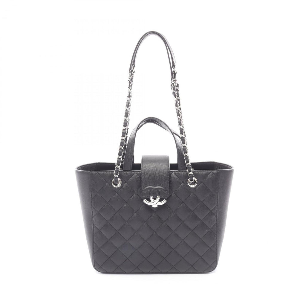 Chanel Black Leather Handbag Shoulder Bag