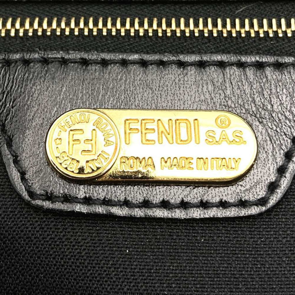 Fendi Black Nylon Leather Shoulder Bag