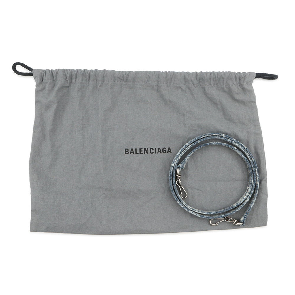 Balenciaga Blue White Denim Handbag Shoulder