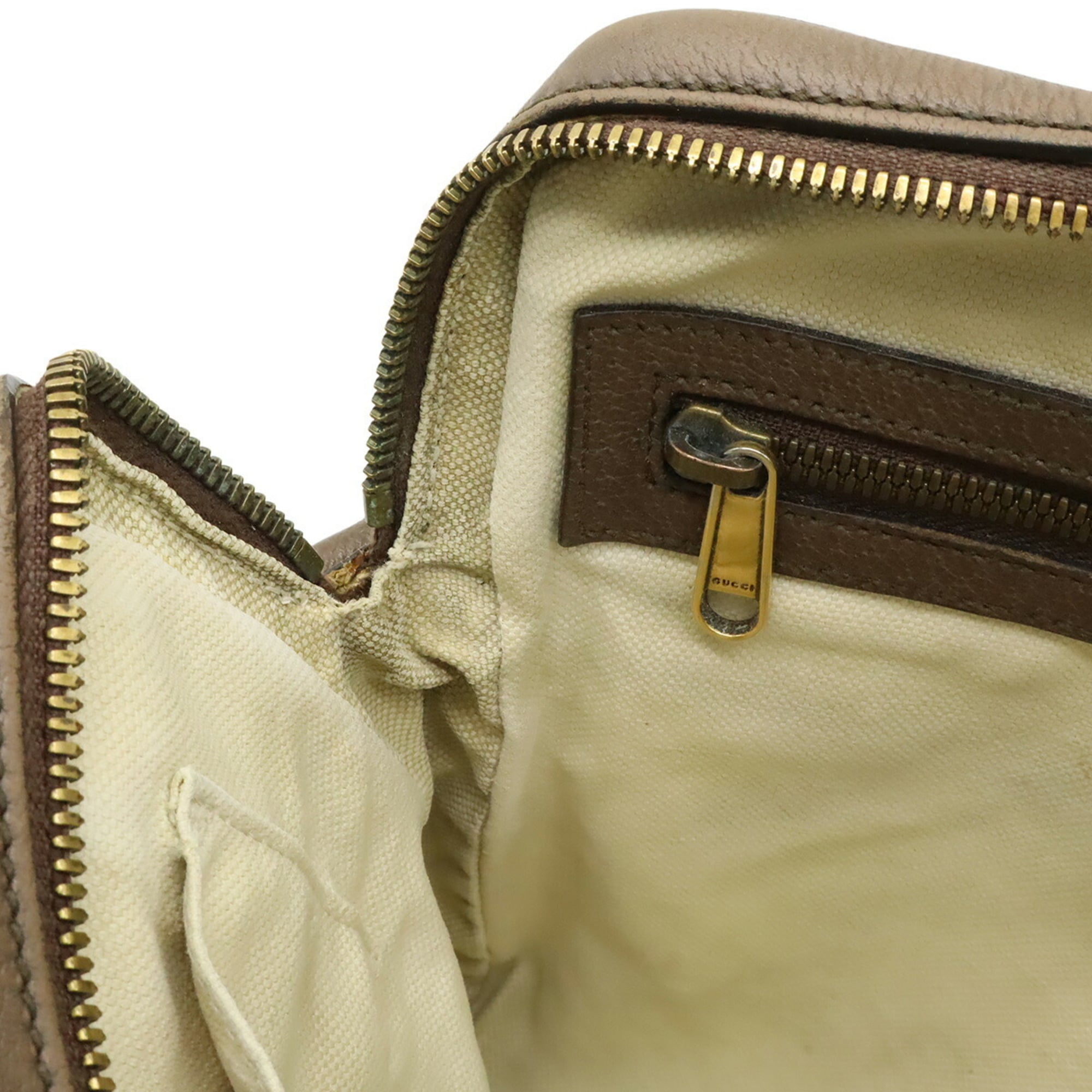 Gucci Beige Brown Green Red Color Yellow Gg Supreme Handbag (Pre-Owned)