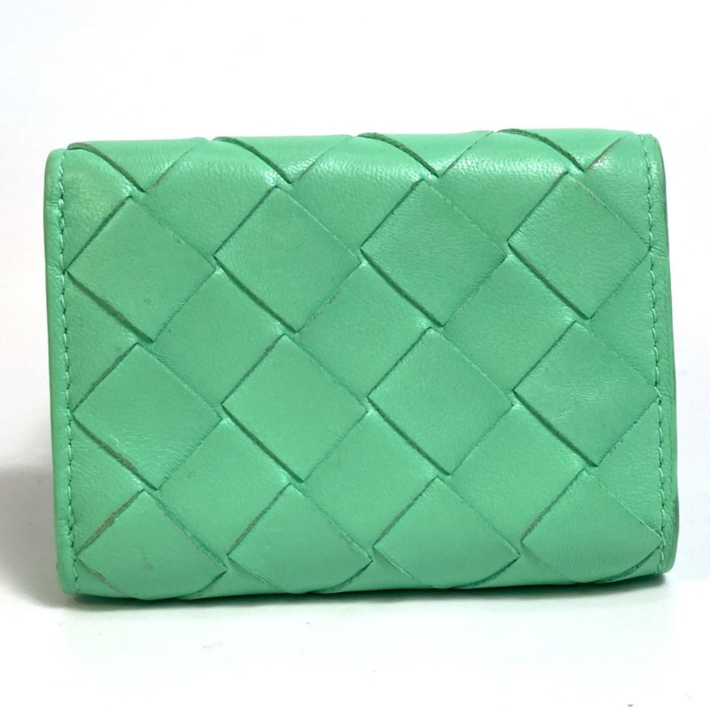 Bottega Veneta Green Leather Wallet (Tri-Fold)