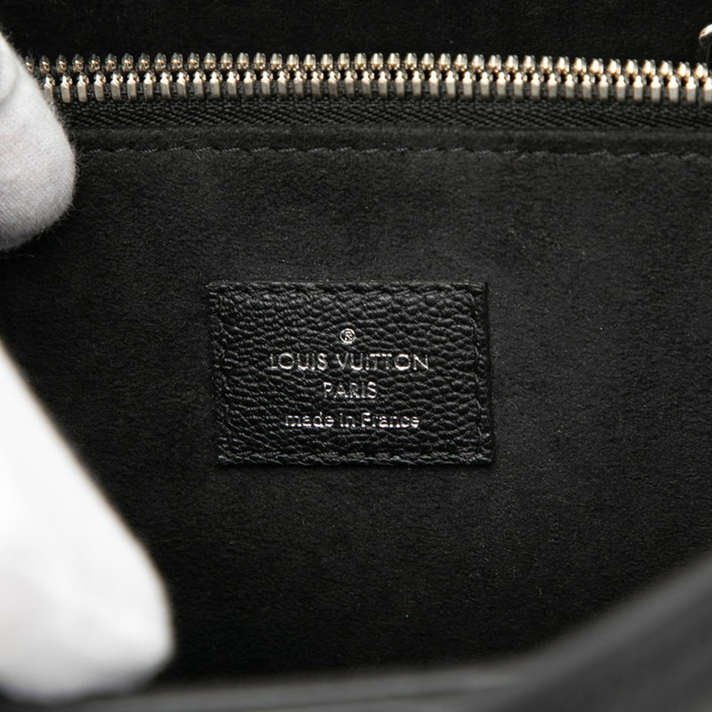 Louis Vuitton Black Noir Leather Handbag Shoulder Bag