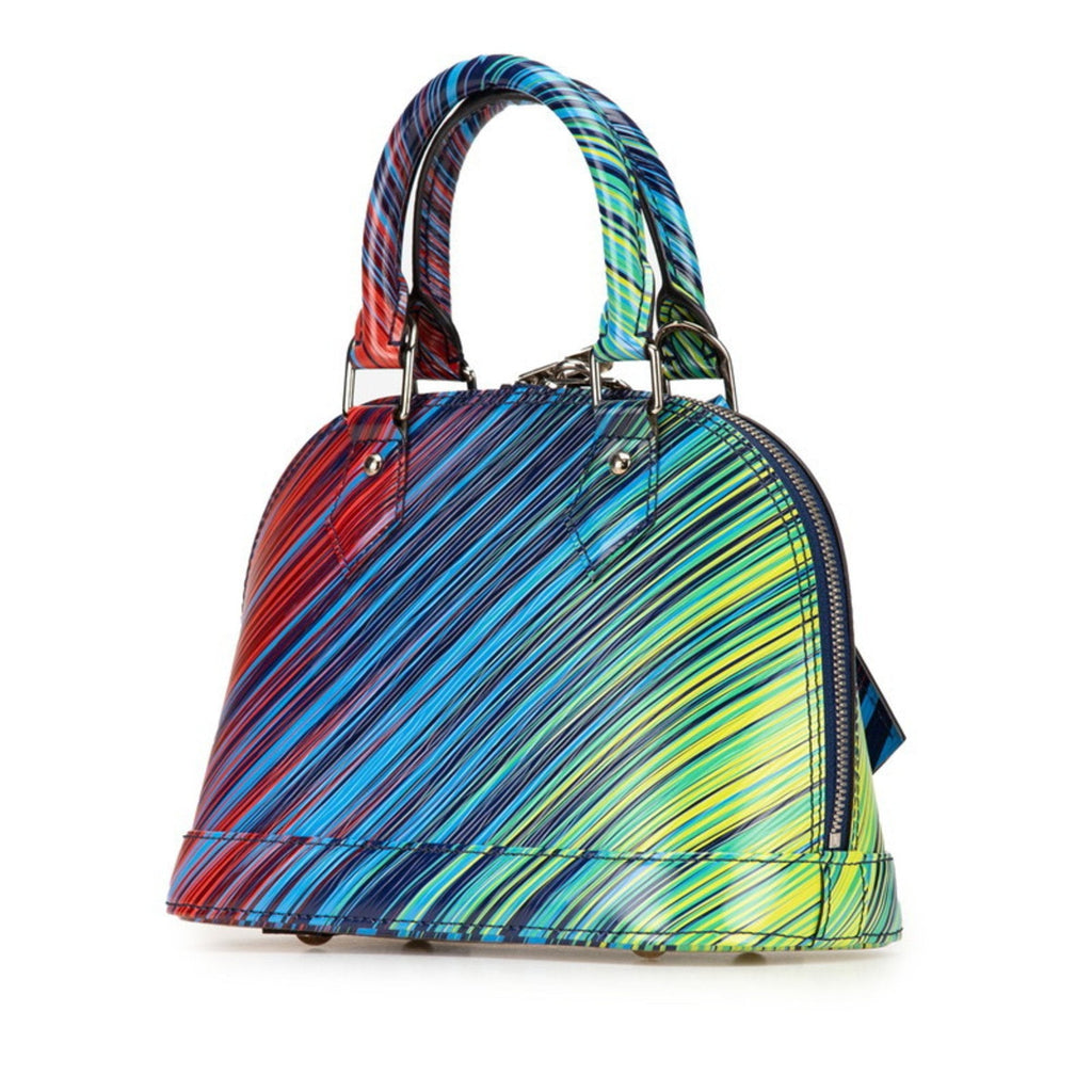 Louis Vuitton Blue Multi-Color Leather Handbag Shoulder Bag