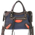 Balenciaga Dark Brown Navy Orange Hand
