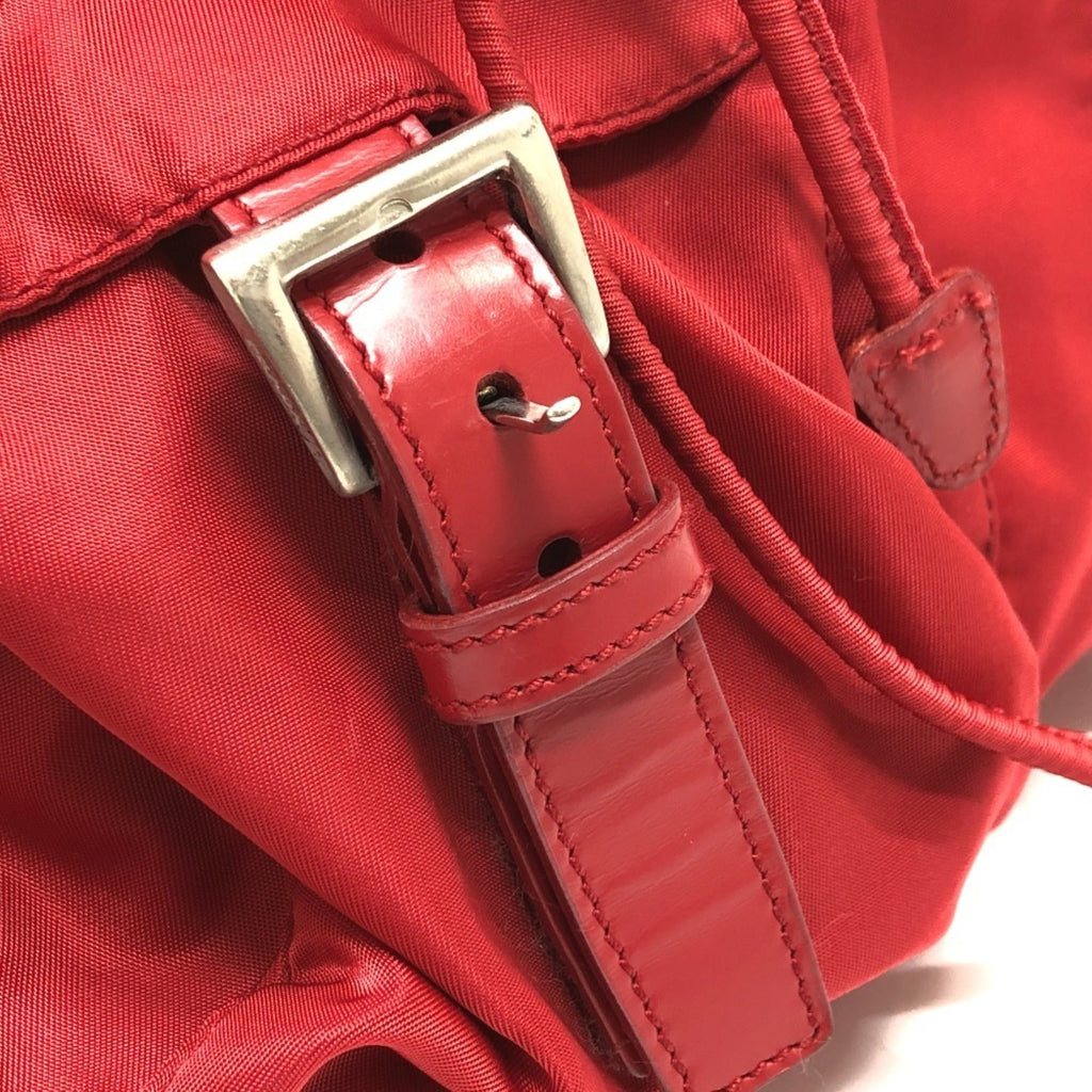 Prada Red Color Nylon Backpack