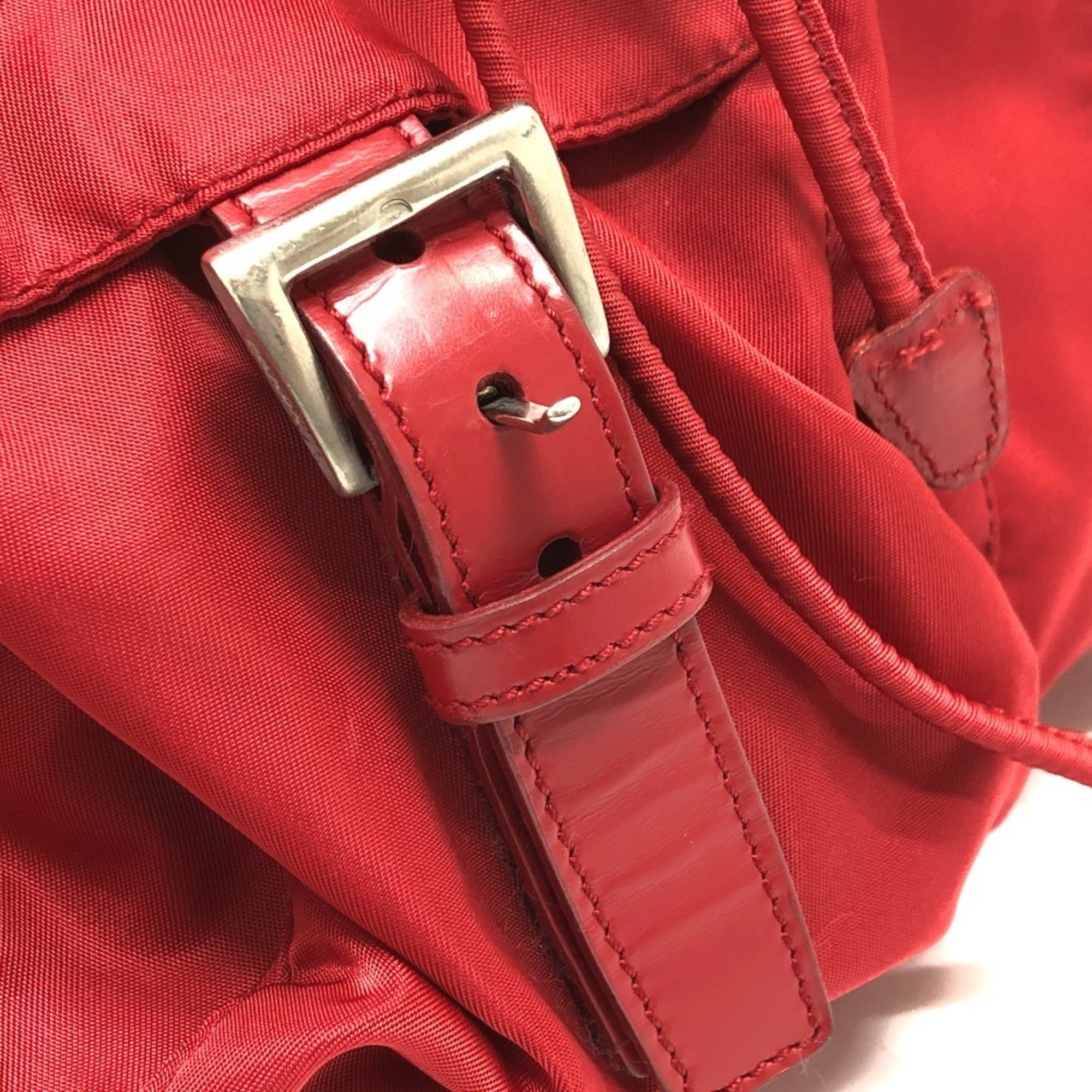 Prada Red Color Nylon Backpack