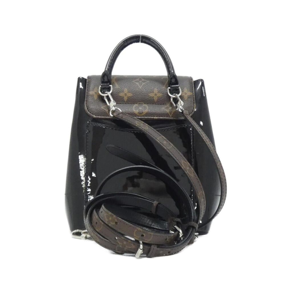 Louis Vuitton Monogram Vernis Black Coated Canvas Leather Backpack