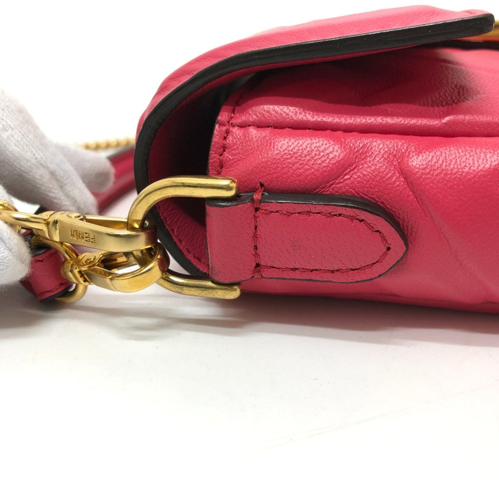 Fendi Pink Leather Shoulder Bag