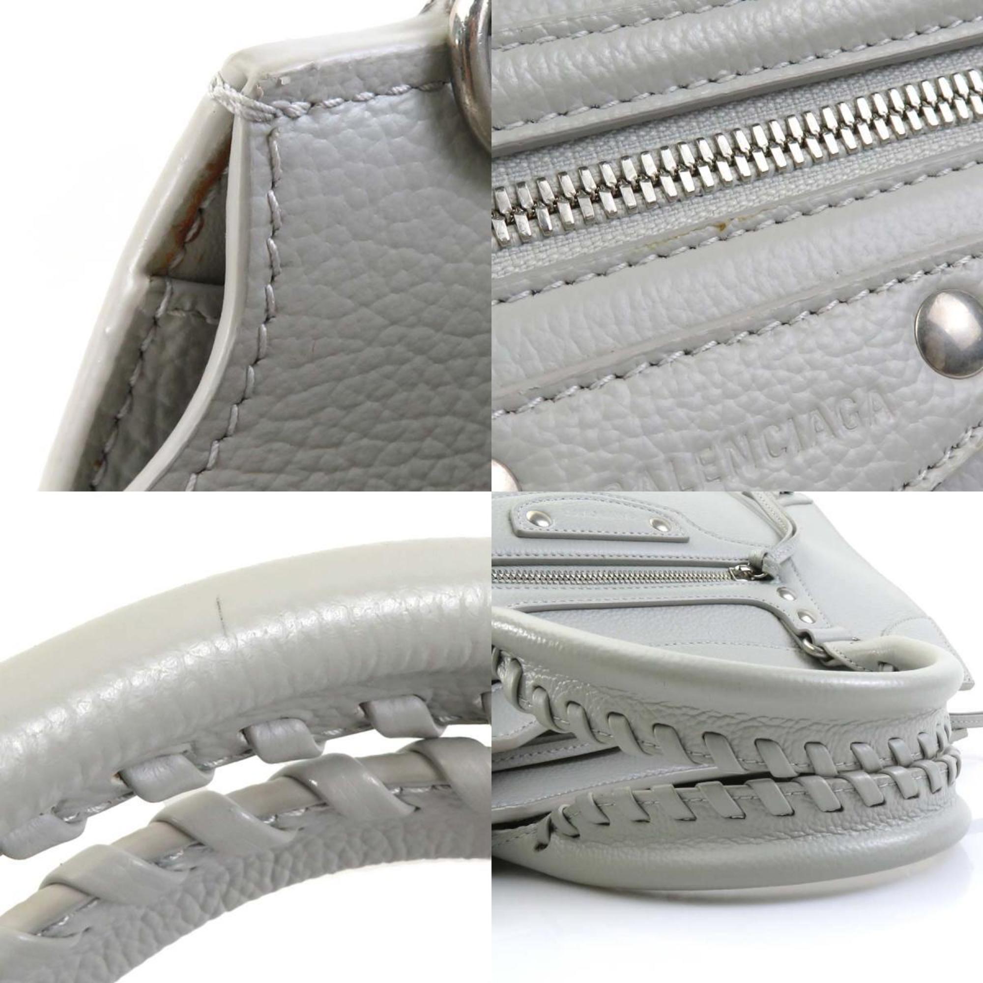 Balenciaga Light Gray Leather Handbag Shoulder