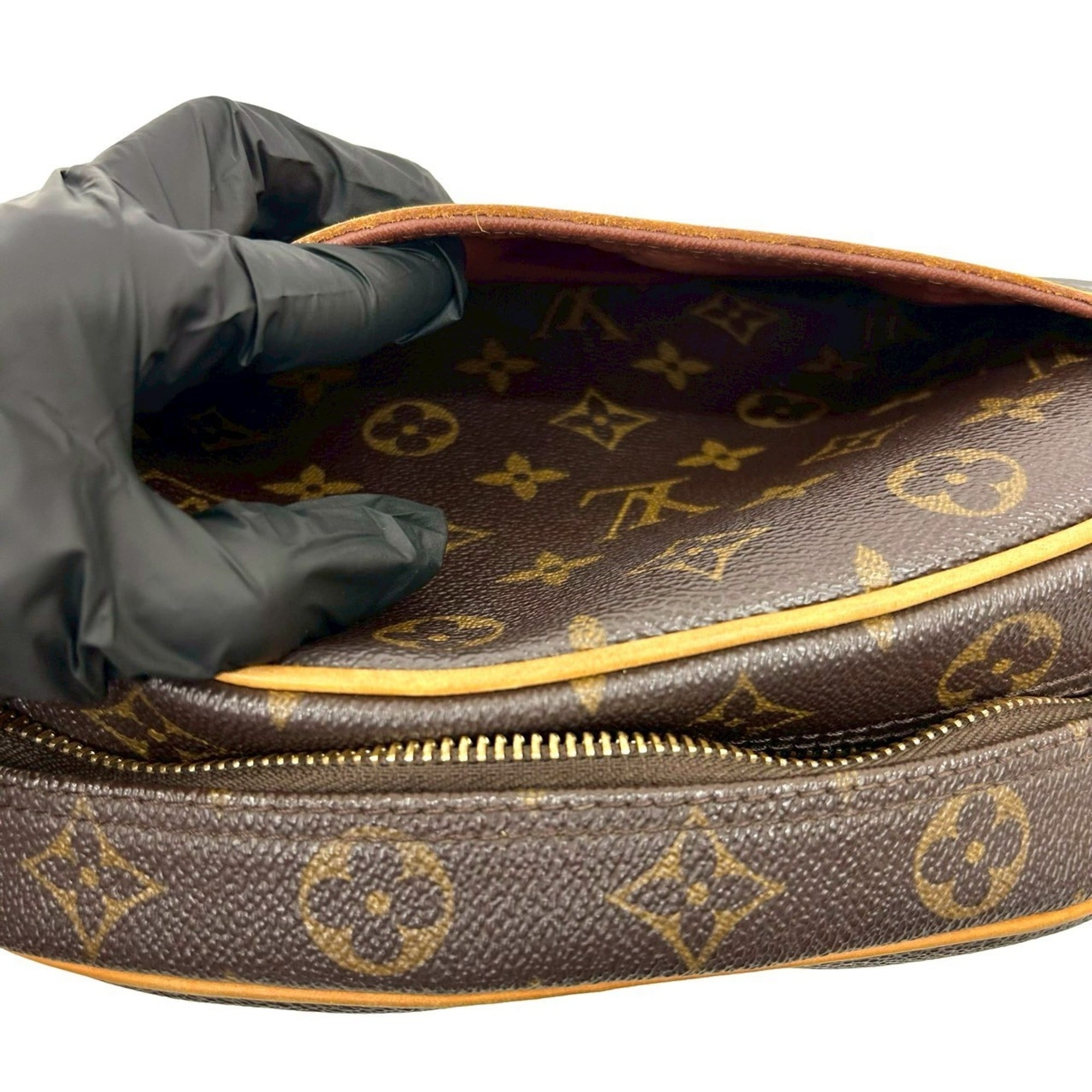 Louis Vuitton Brown Leather Pvc Pochette Shoulder Bag