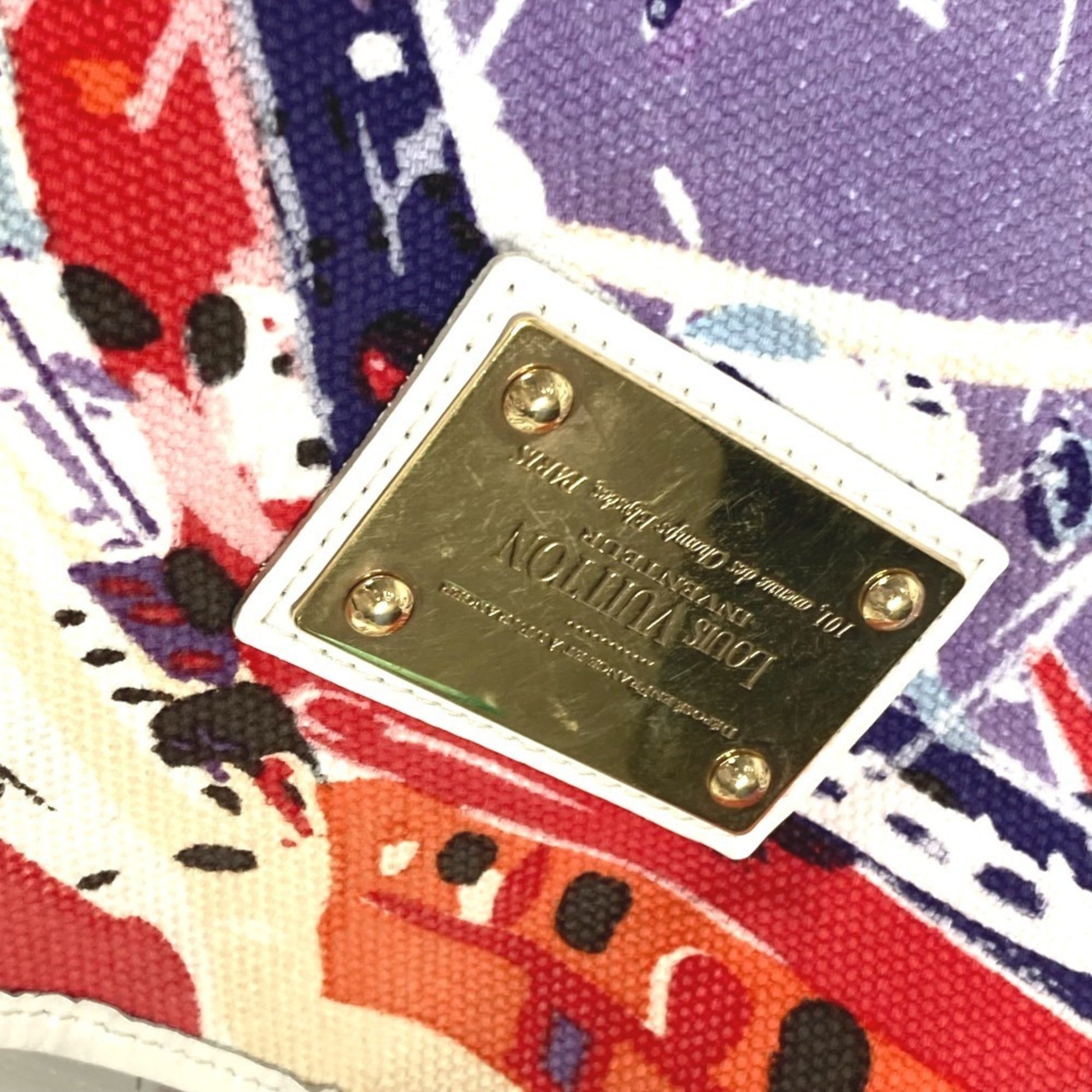 Louis Vuitton Multi-Color Leather Canvas Shoulder Bag