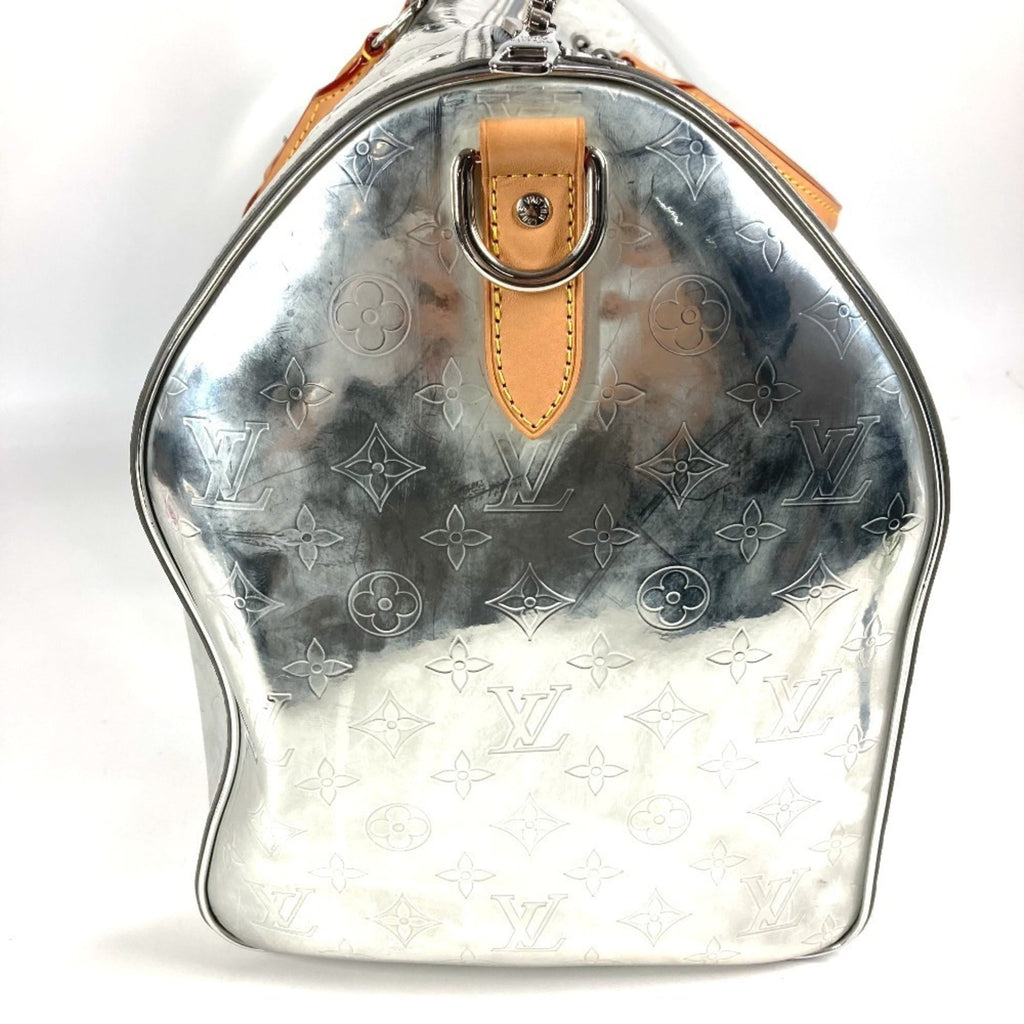 Louis Vuitton Silver Leather Boston Bag Handbag