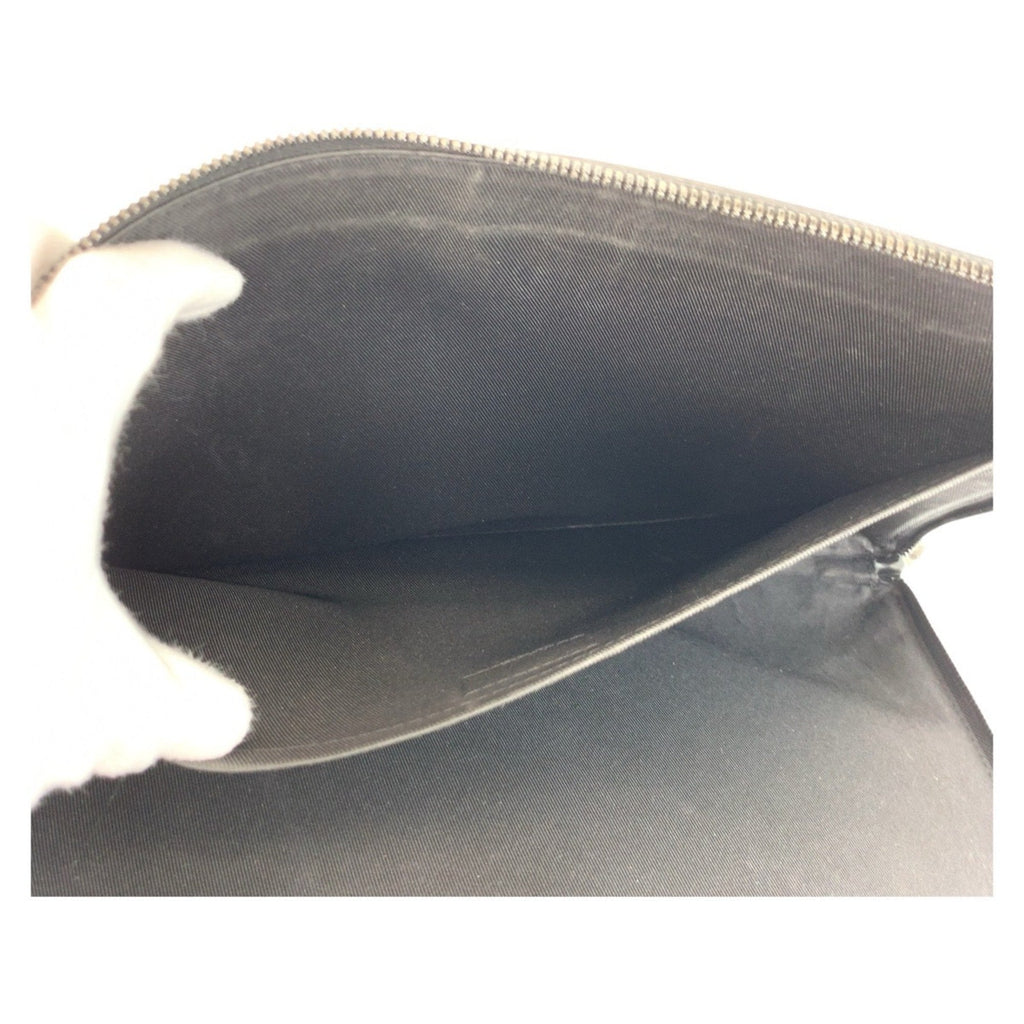 Louis Vuitton Black Gray Pvc Leather Clutch Bag Pochette